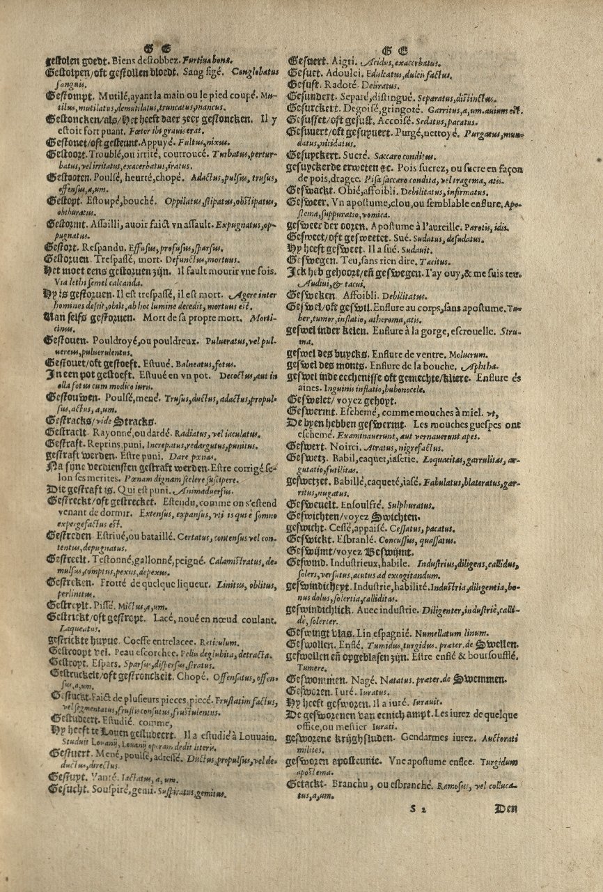 1573 - Christophe Plantin - Trésor du langage bas-allemand - Greifswald