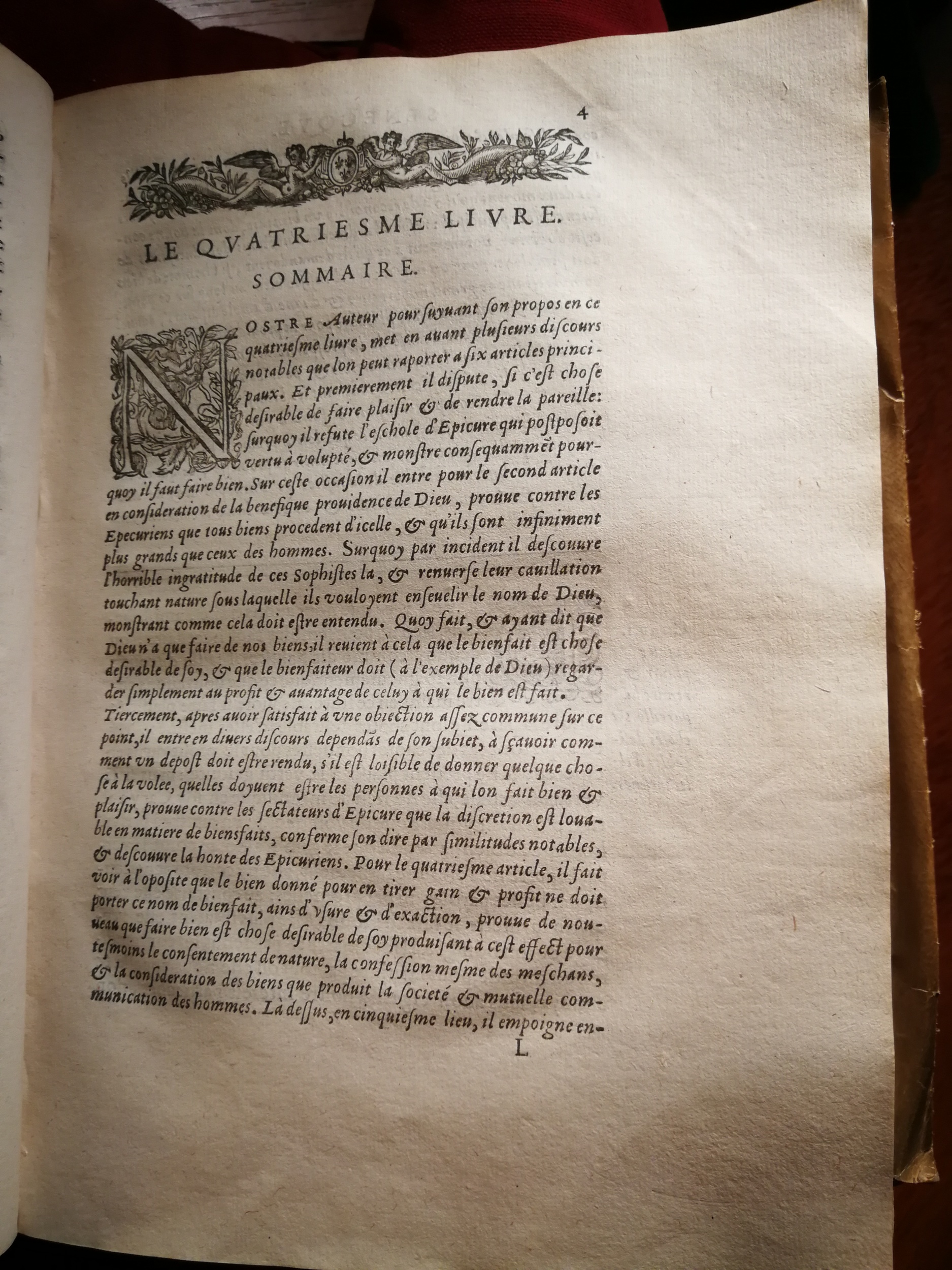 1595 - Jean Houzé - Œuvres morales et mêlées de Sénèque, Trésor de philosophie morale - T. 1 - BnF
