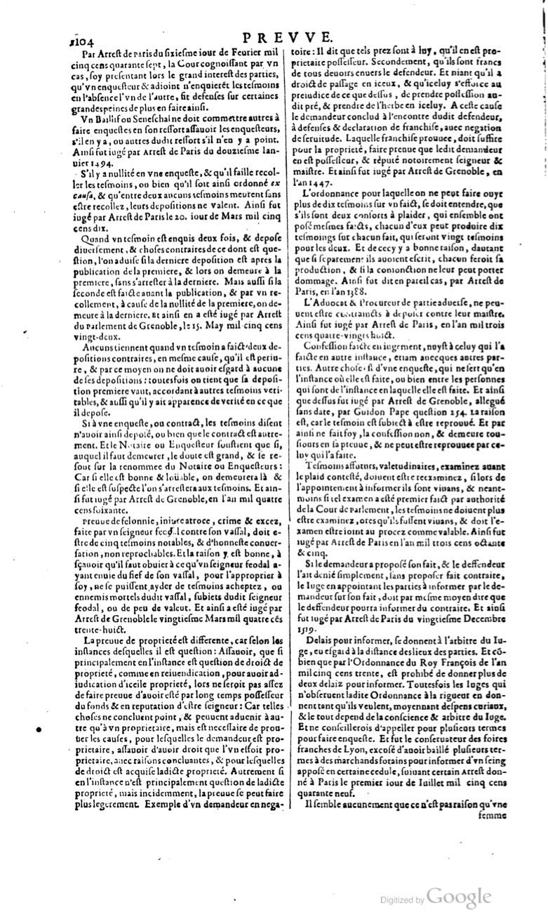 1629 - Veuve Nicolas Buon - Trésor du droit français (29620 T. 2) - BM Lyon