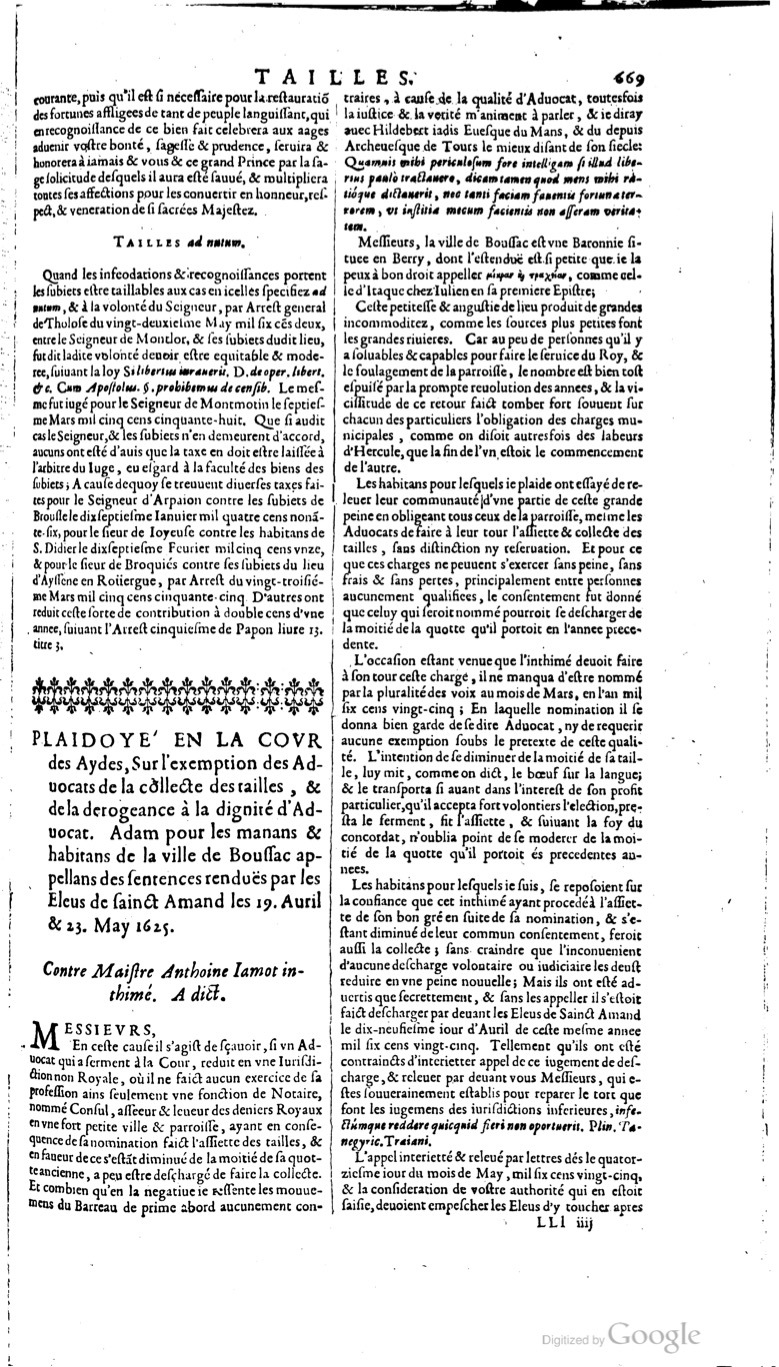 1629 - Veuve Nicolas Buon - Trésor du droit français (21754 T. 3) - BM Lyon