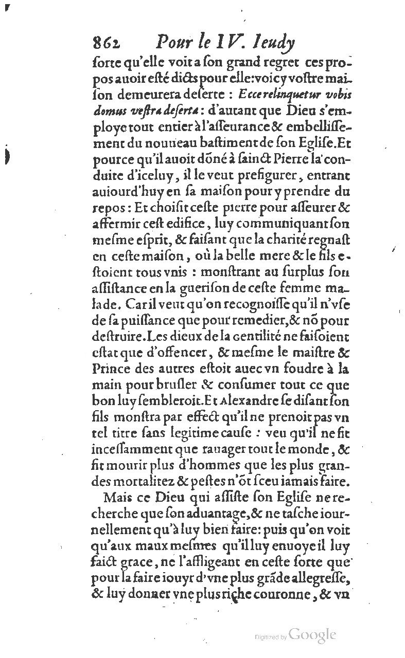 1607 - Nicolas Du Fossé - Trésor quadragésimal - T 01 - BM Lyon