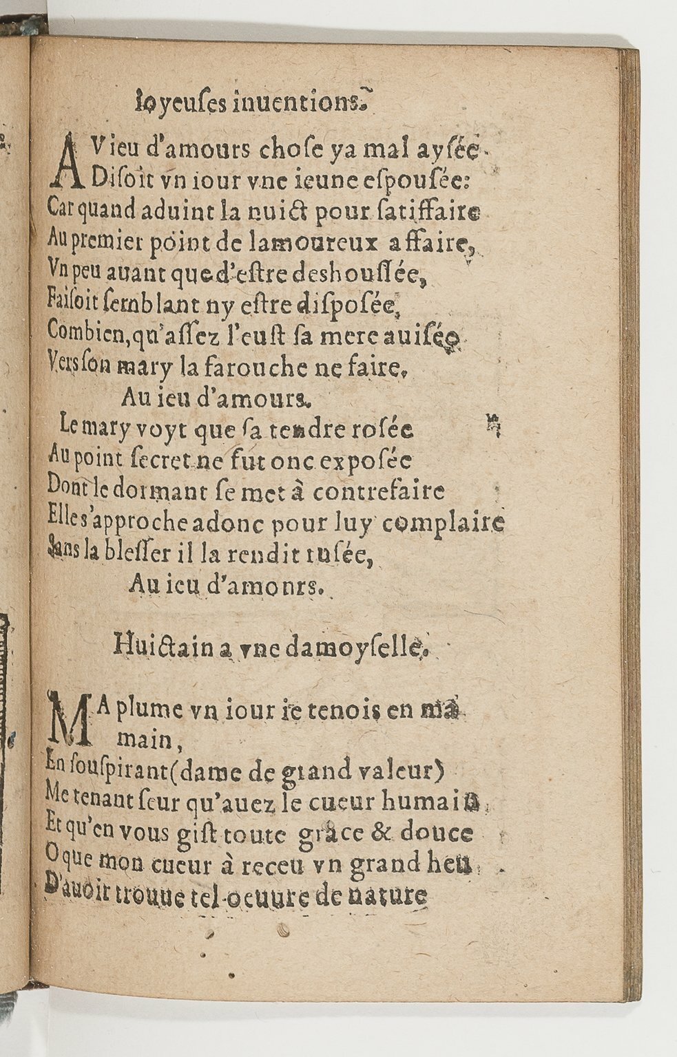 1568c. - Veuve Jean Bonfons - Trésor des joyeuses inventions du parangon de poésies - BnF Arsenal