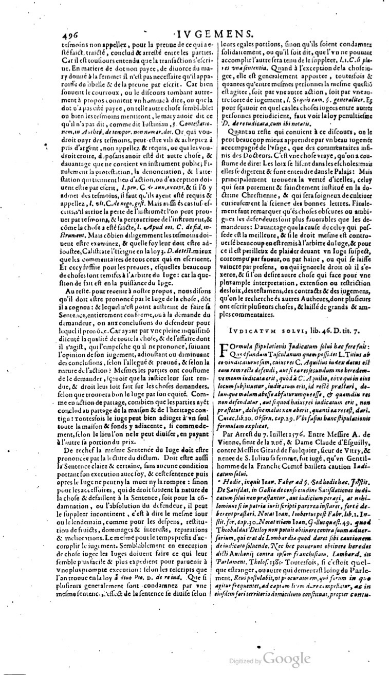 1629 - Veuve Nicolas Buon - Trésor du droit français (29620 T. 2) - BM Lyon