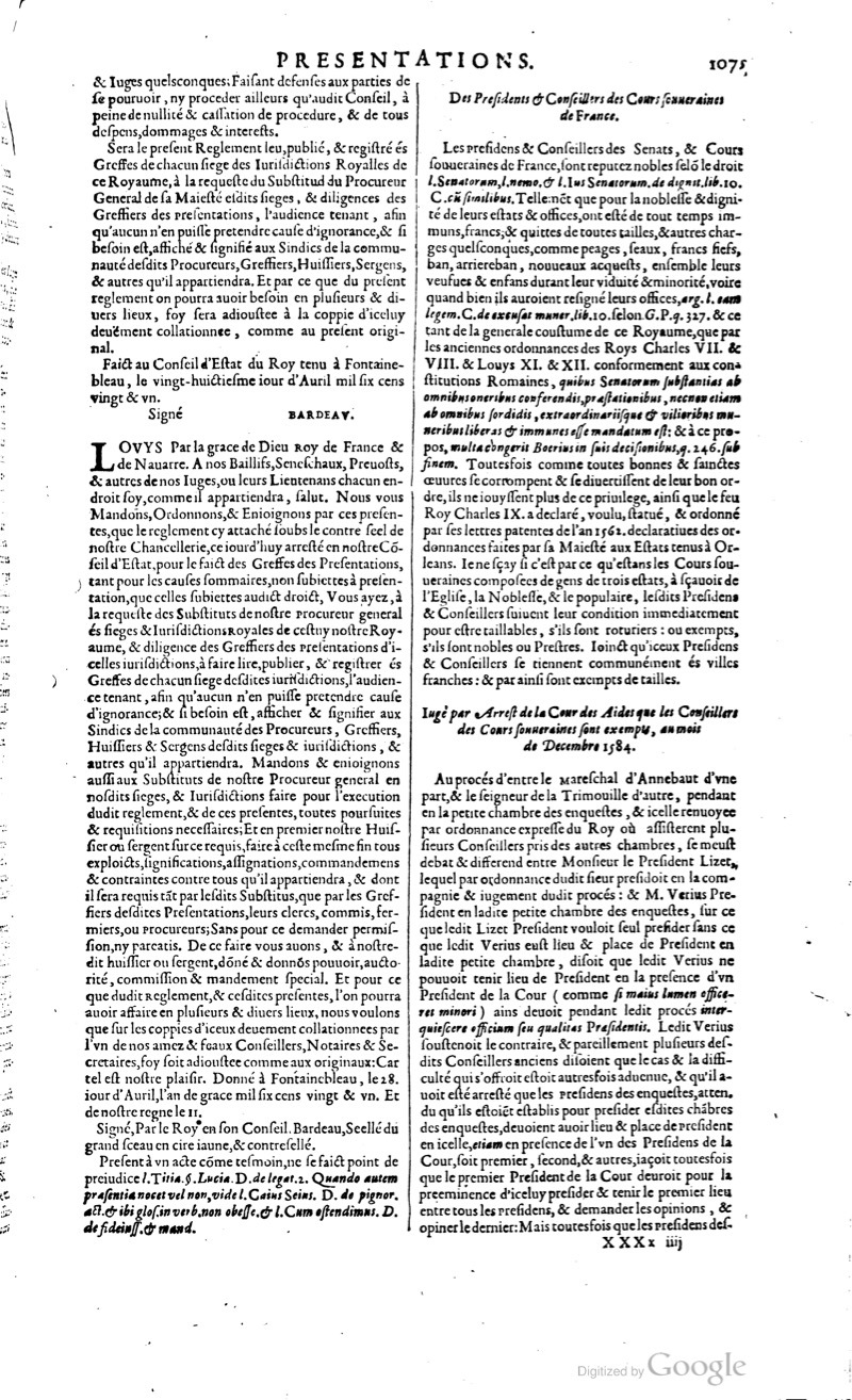1629 - Veuve Nicolas Buon - Trésor du droit français (29620 T. 2) - BM Lyon
