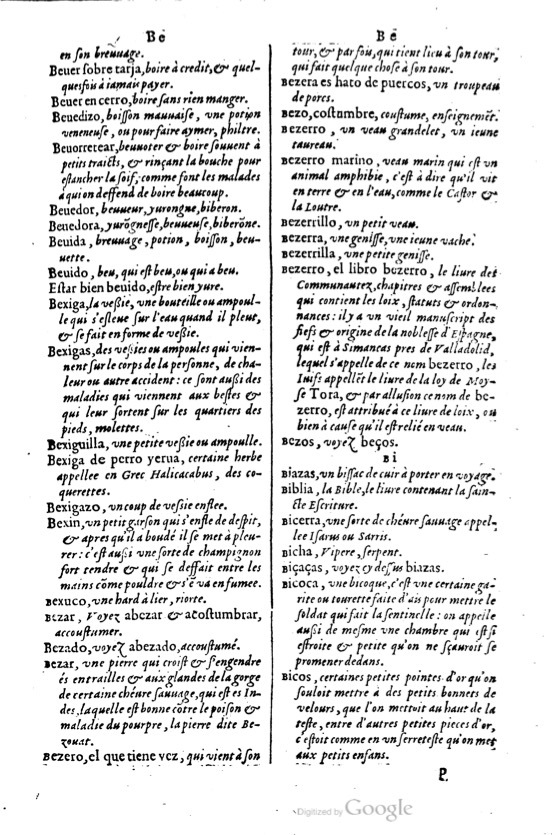 1621 - Adrian Tiffaine - Trésor des deux langues espagnole et française - BM Lyon