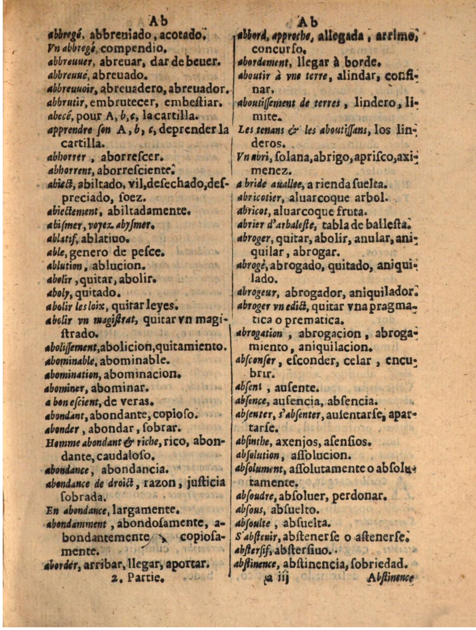 1624 - Hubert Antoine - Trésor des deux langues espagnole et française (Seconde partie) - BSB Munich