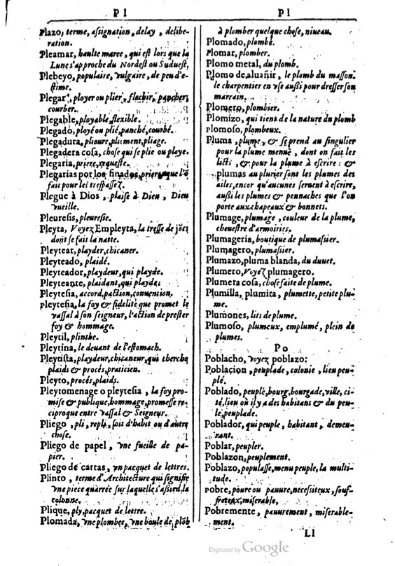 1616 - Veuve Marc Orry - Trésor des deux langues espagnole et française (Première et Seconde parties) - BM Lyon