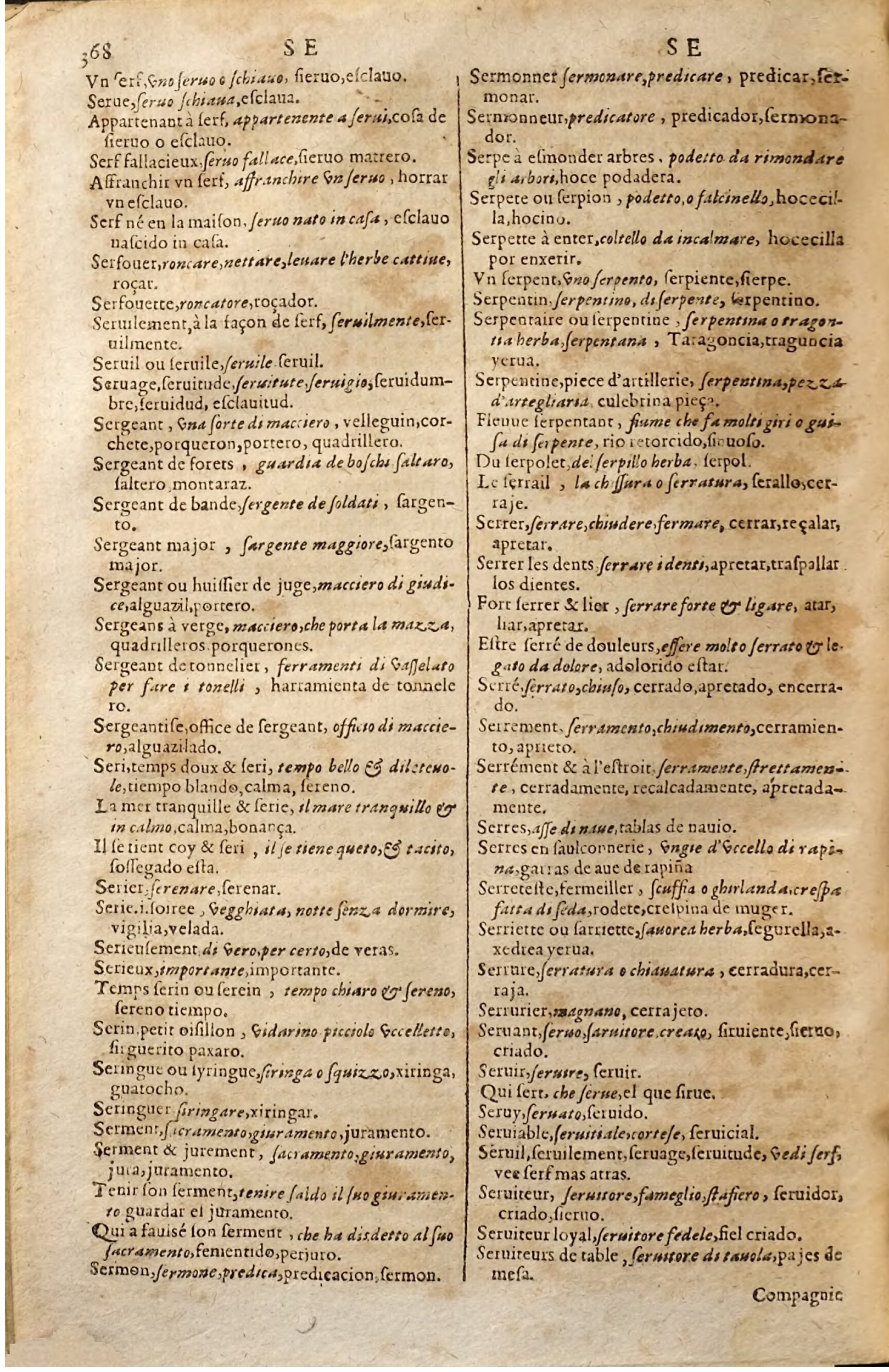 1627 - Jacques Crespin - Trésor des trois langues (Seconde partie) - Regensburg