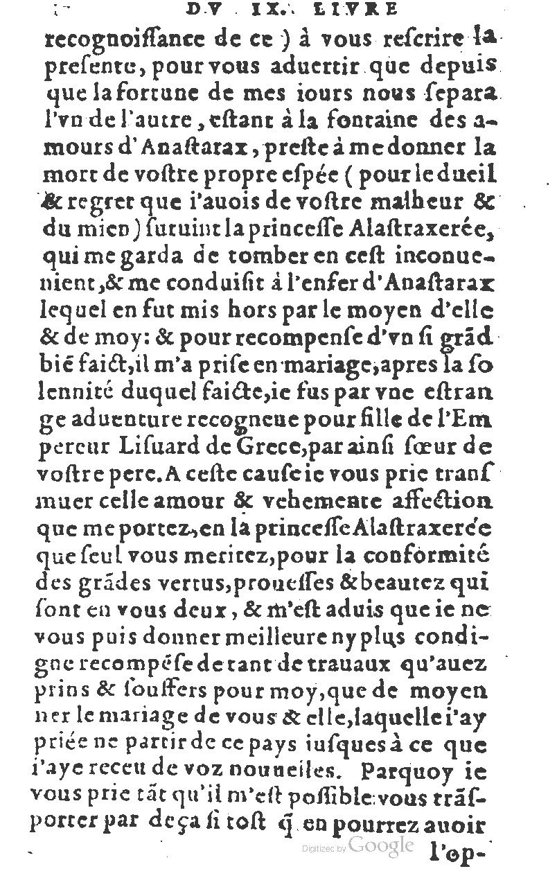 1582 - Jean Huguetan - Trésor des Amadis T. 1 - BM Lyon