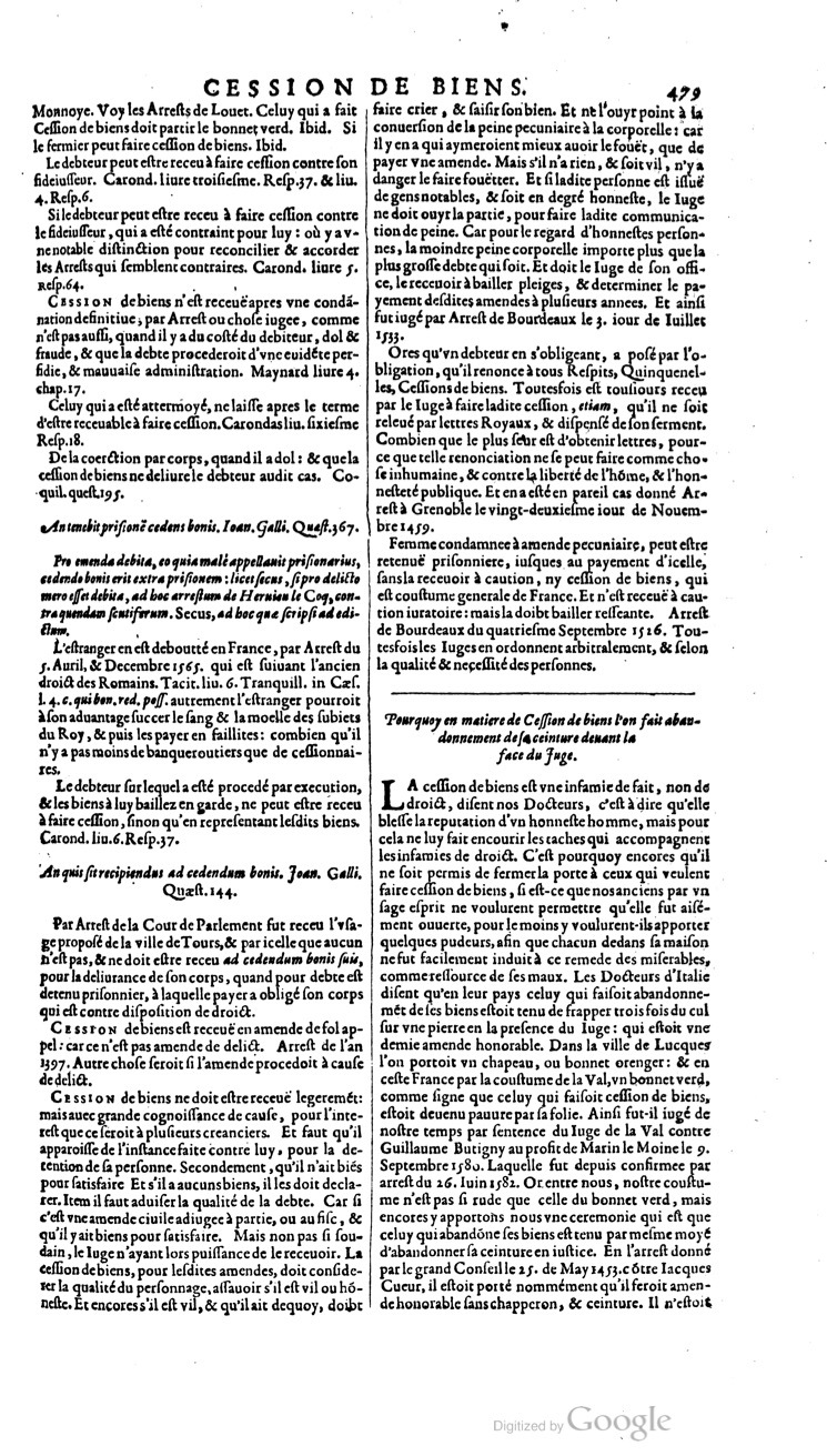 1629 - Veuve Nicolas Buon - Trésor du droit français (21754 T. 1) - BM Lyon