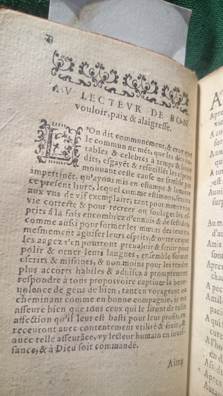 1579 - Nicolas Lescuyer - Trésor des sentences dorées - BnF