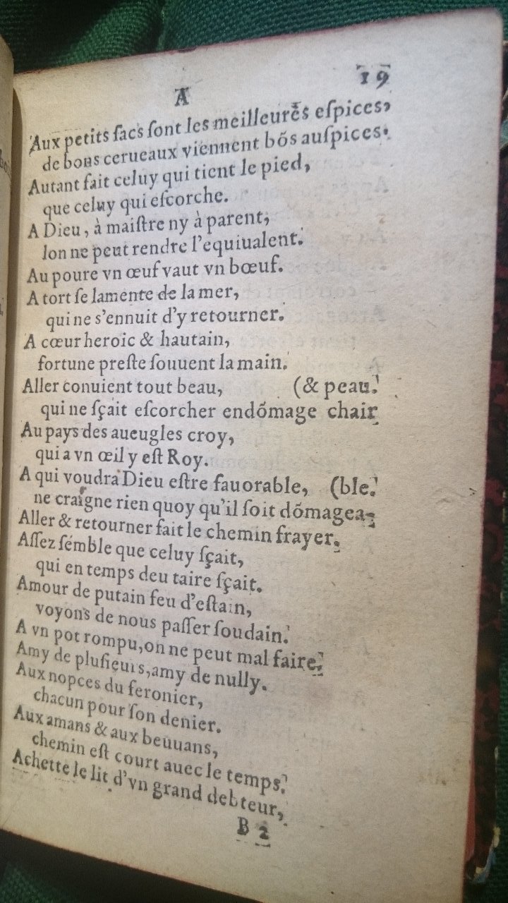 1579 - Nicolas Lescuyer - Trésor des sentences dorées - BnF