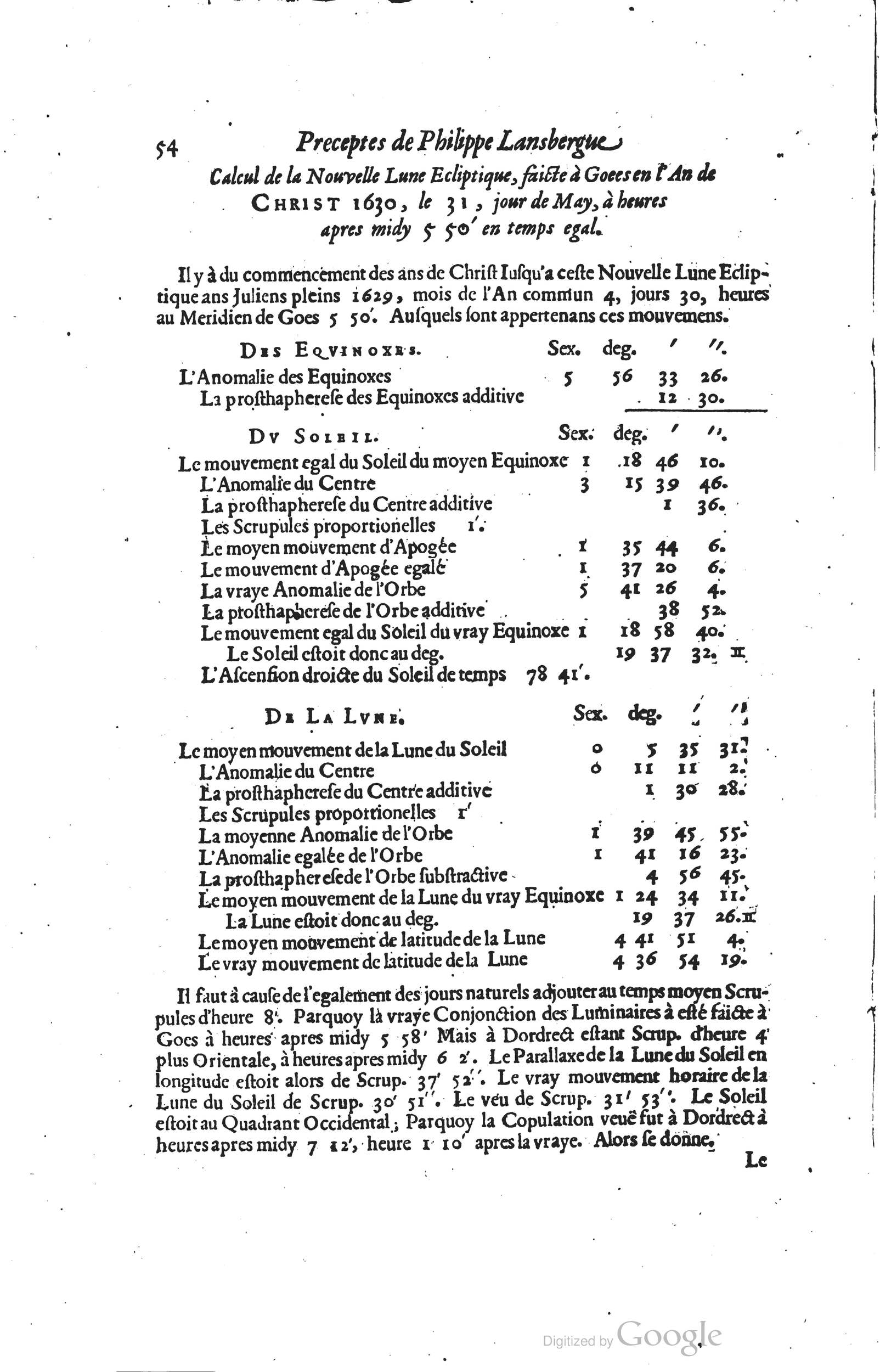 1634 - Zacharie Roman - Les Tables perpétuelles - Universiteit Leiden