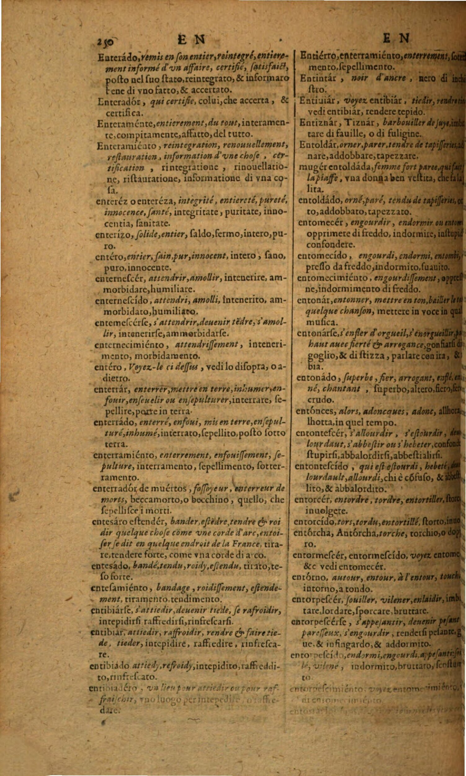 1617 - Samuel Crespin - Trésor des trois langues espagnole, française et italienne (Première partie) - Regensburg