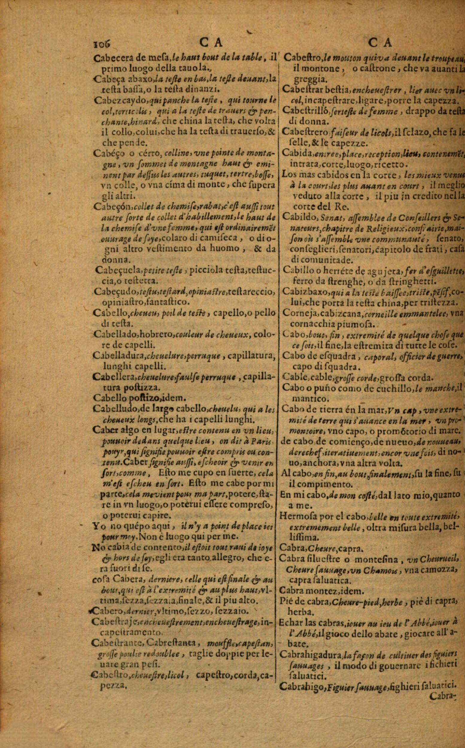 1617 - Samuel Crespin - Trésor des trois langues espagnole, française et italienne (Première partie) - Regensburg