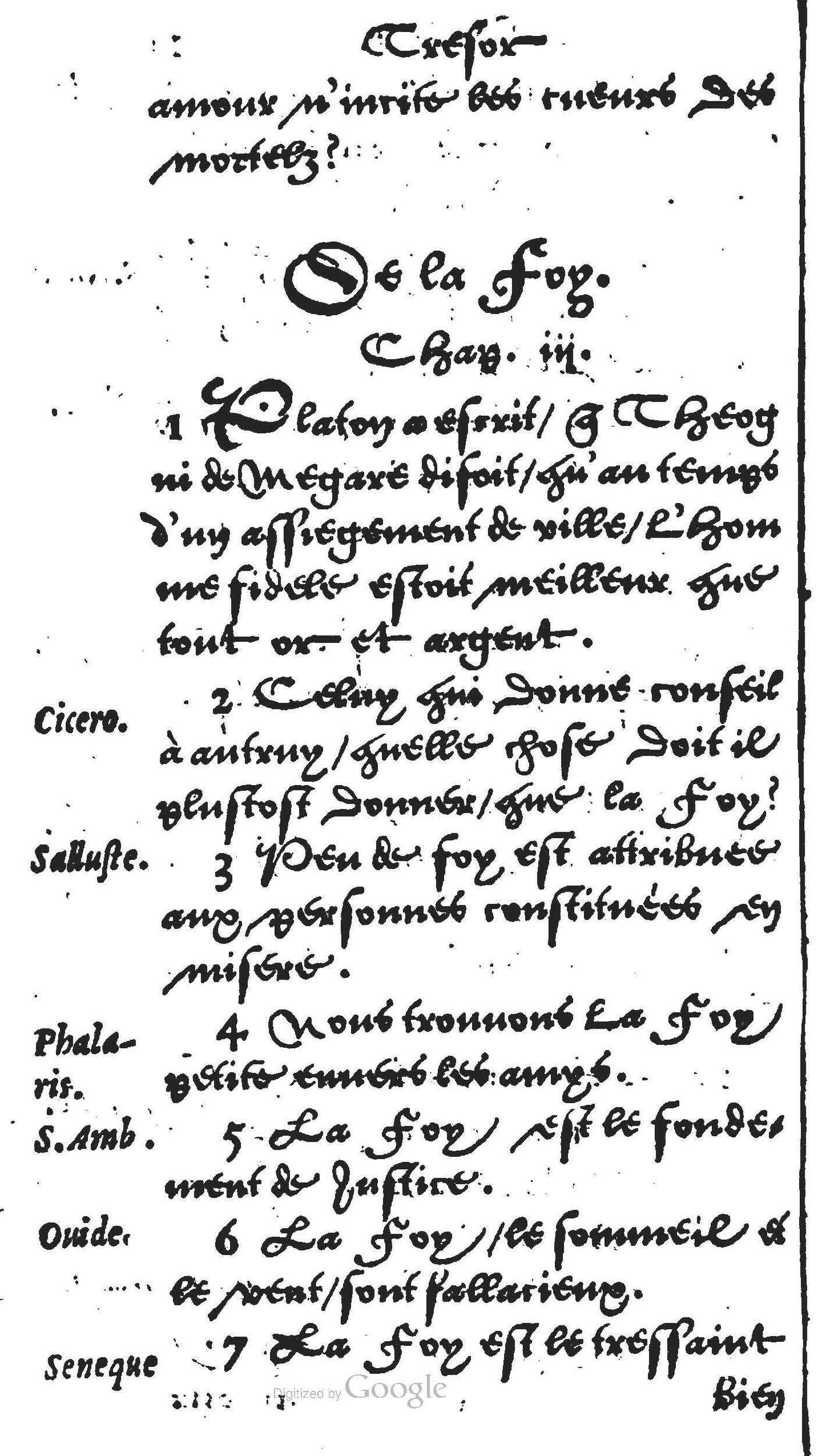 1560 - Jean Bellère - Trésor de vertu - Det Kongelige Bibliotek