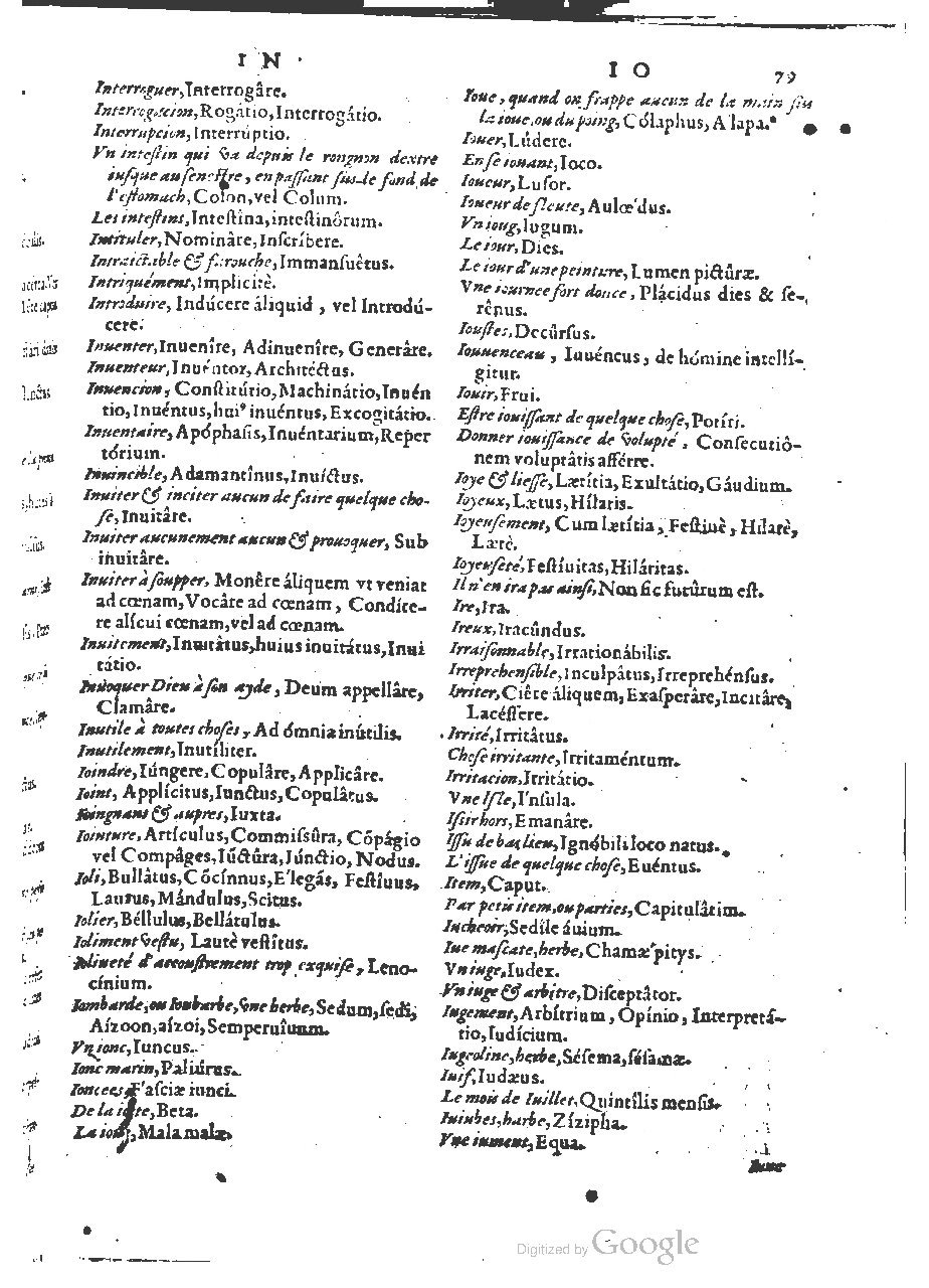 1564 - Henri Hylaire et Louis Cloquemin - Trésor des mots et traits français - BSB Munich