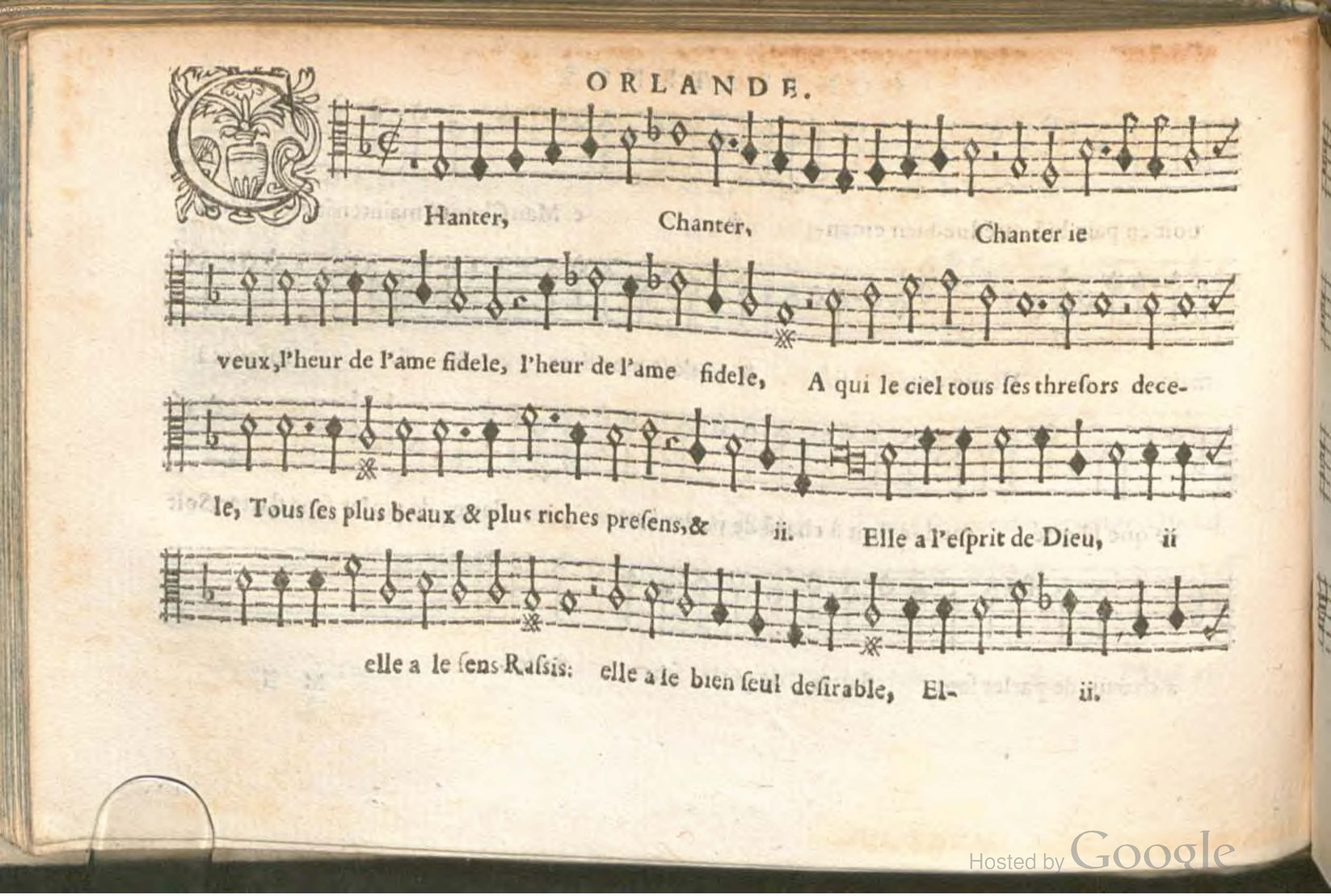1576 - [Pierre de Saint-André] - Trésor de musique d’Orlande de Lassus Contratenor - BSB Munich