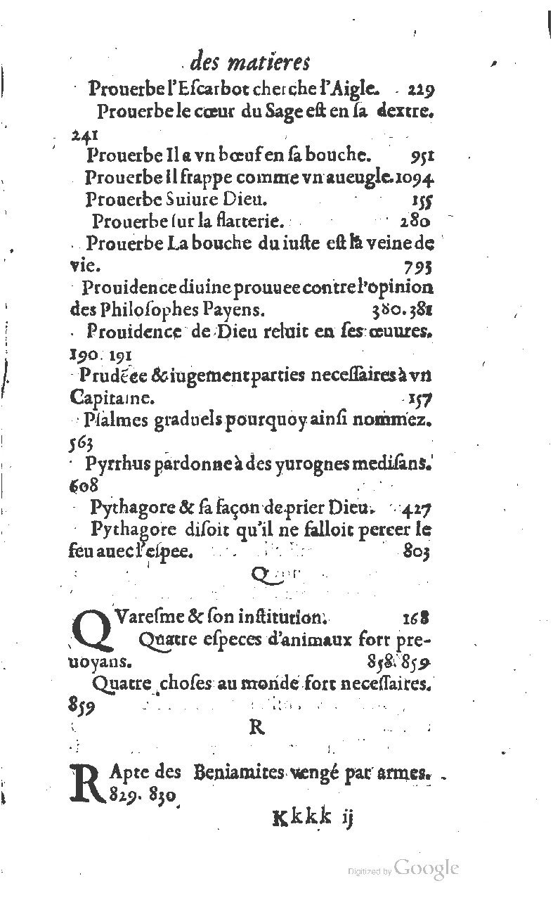 1607 - Nicolas Du Fossé - Trésor quadragésimal - T 01 - BM Lyon