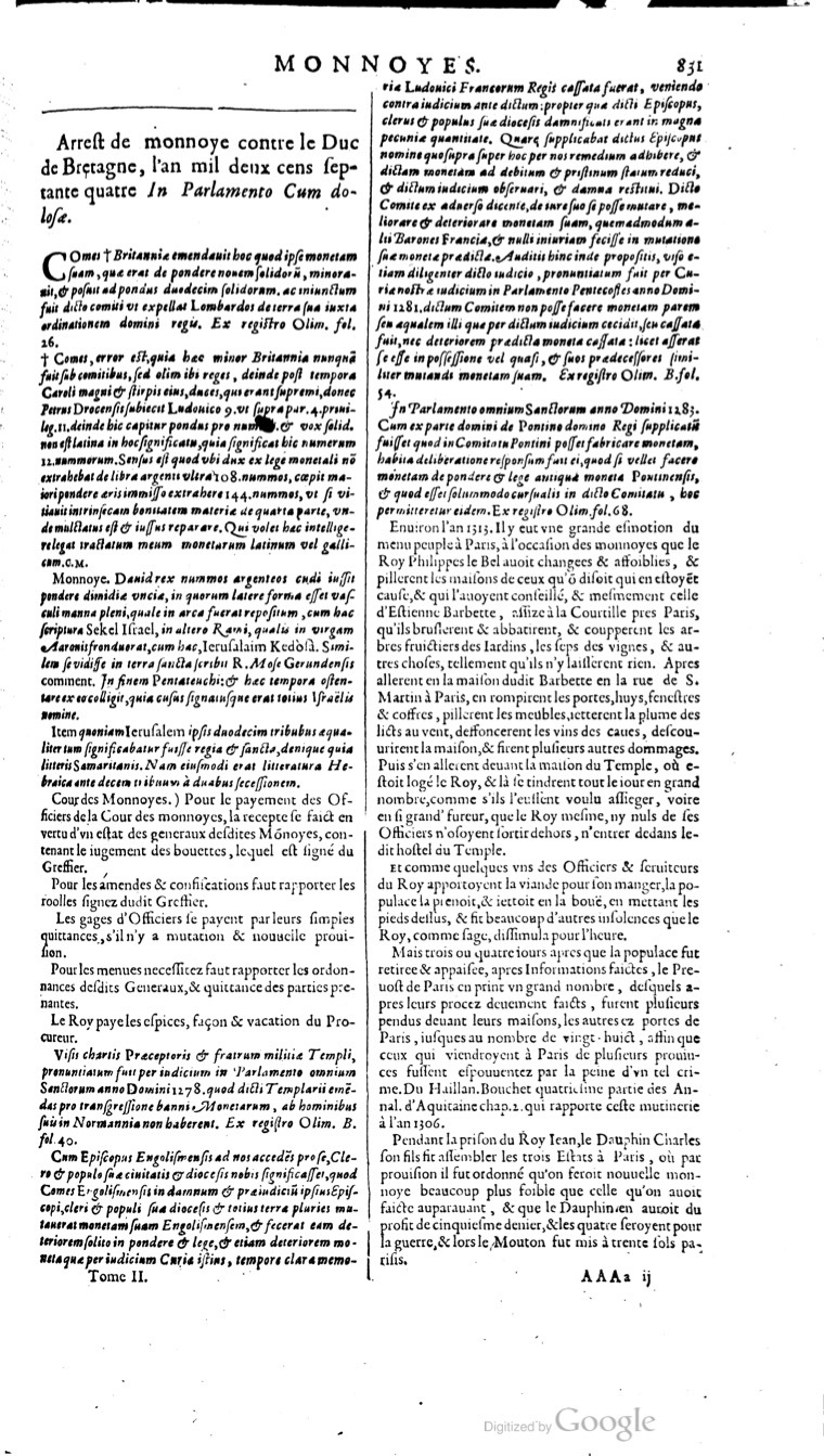 1629 - Veuve Nicolas Buon - Trésor du droit français (29620 T. 2) - BM Lyon