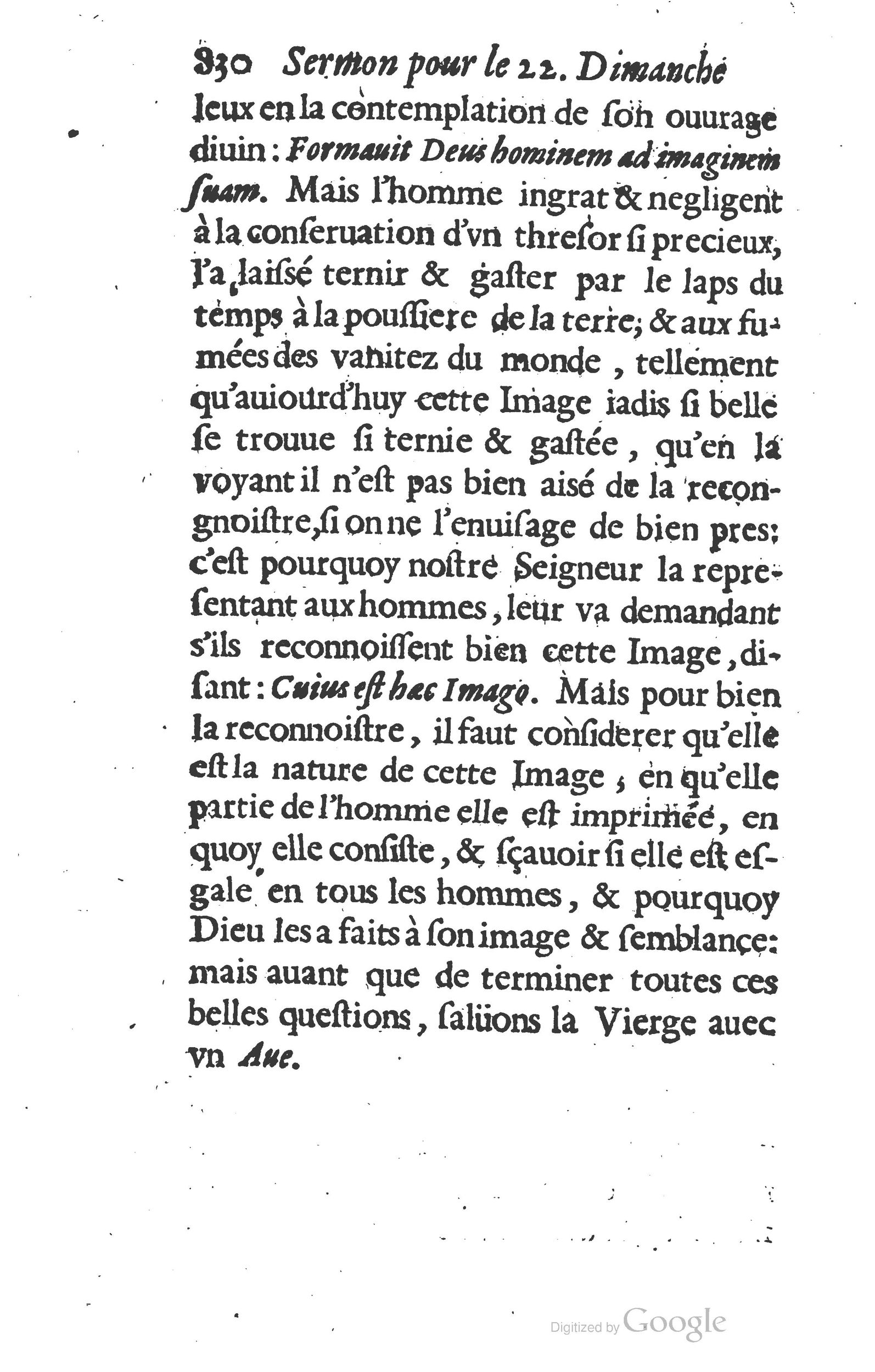 1629 - Manassés de Préaulx - Sermons ou Trésors de la piété chrétienne - BM Lyon