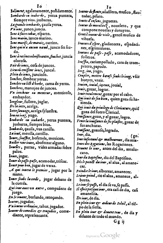 1621 - Adrian Tiffaine - Trésor des deux langues espagnole et française - BM Lyon