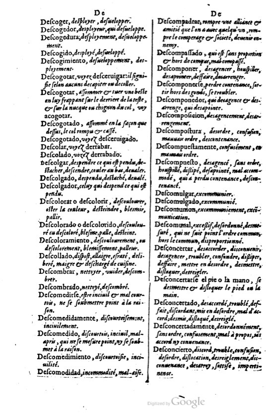 1621 - Adrian Tiffaine - Trésor des deux langues espagnole et française - BM Lyon