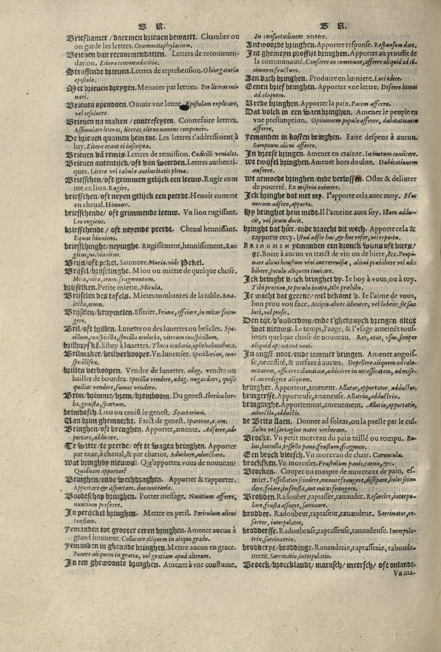 1573 - Christophe Plantin - Trésor du langage bas-allemand - Greifswald