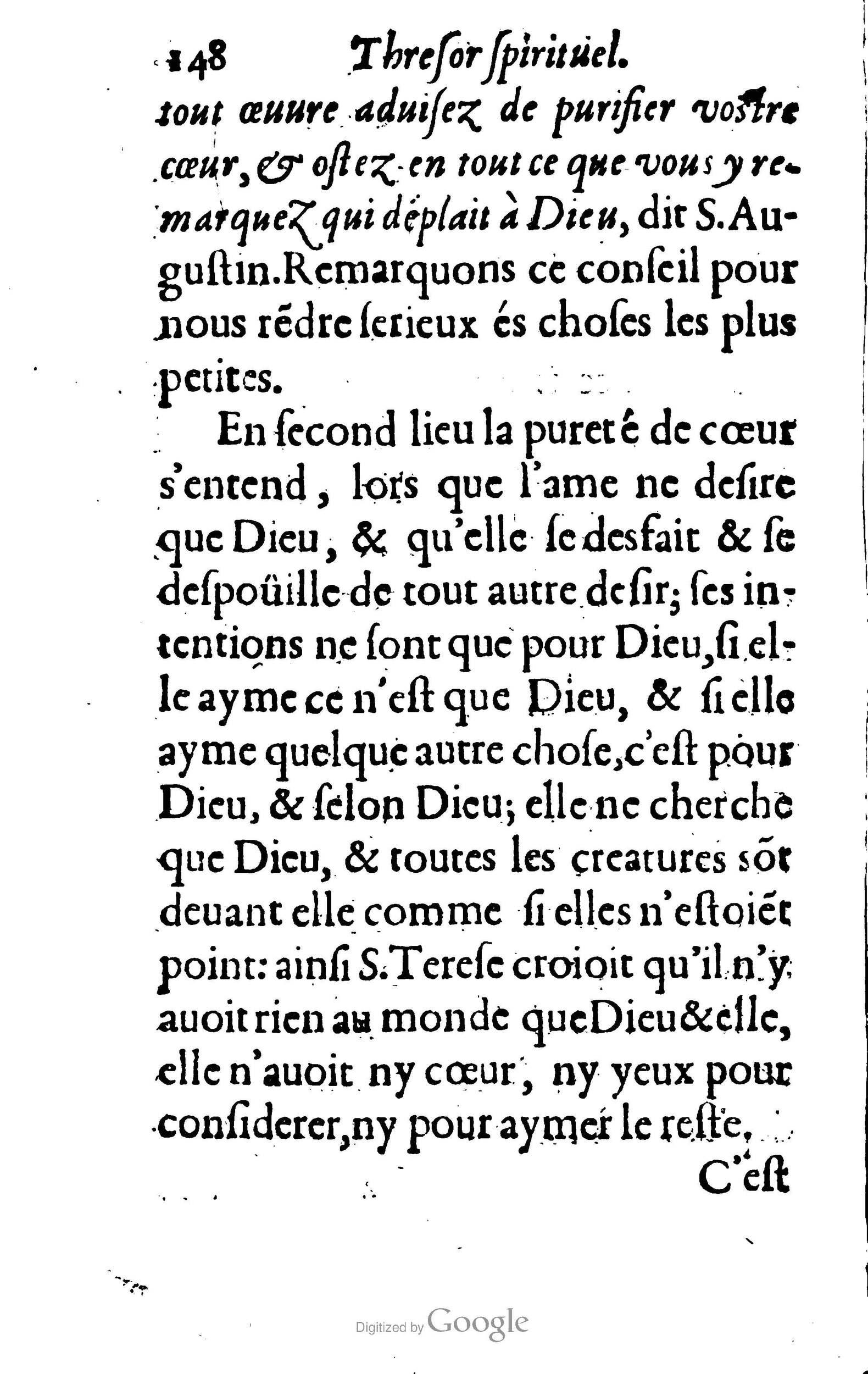 1633 - François Waudré - Trésor spirituel contenant les excellences du christianisme - BM Lyon