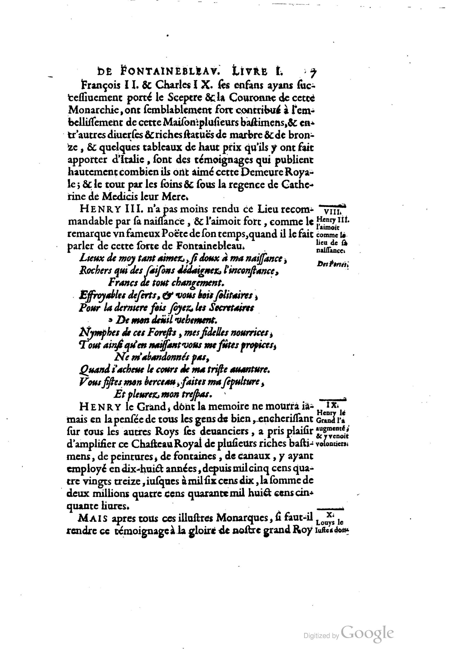 1642 - Sébastien Cramoisy - Trésor des merveilles de la maison royale de Fontainebleau - BM Lyon 1642 - Sébastien Cramoisy - Trésor des merveilles de la maison royale de Fontainebleau - BM Lyon