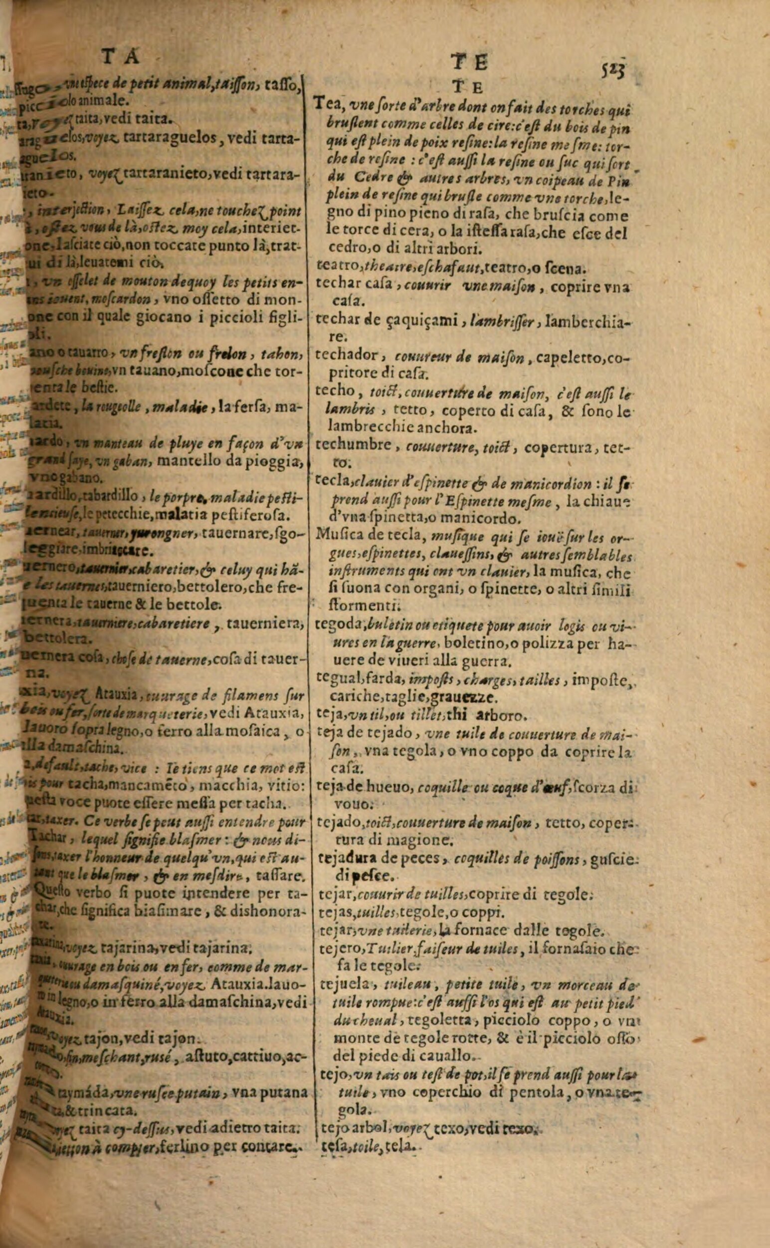 1617 - Samuel Crespin - Trésor des trois langues espagnole, française et italienne (Première partie) - Regensburg