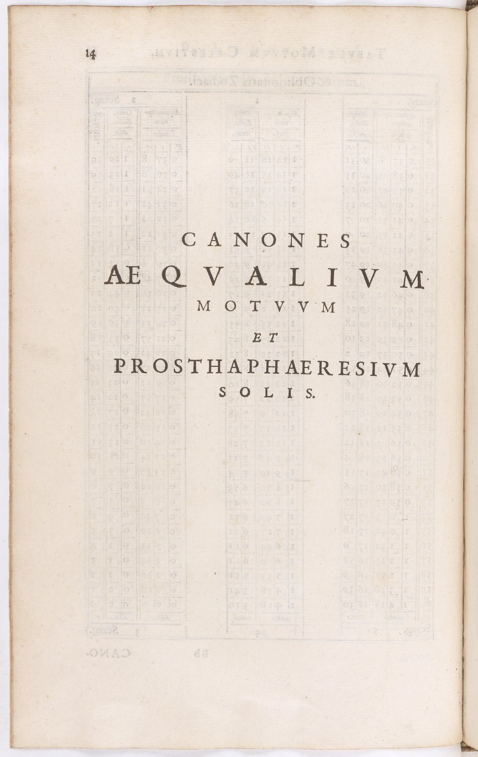 1634 - Zacharie Roman - Les Tables perpétuelles - BnF Arsenal