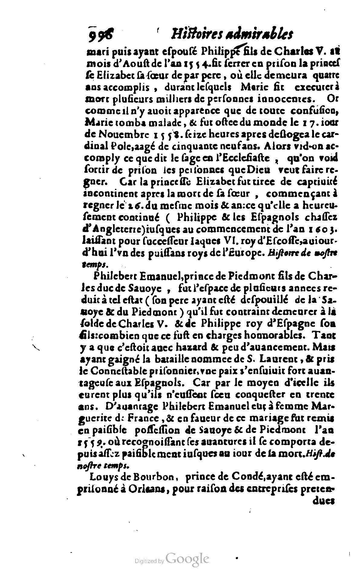 1620 - Samuel Crespin - Trésor d’histoires admirables et mémorables - BCU Lausanne