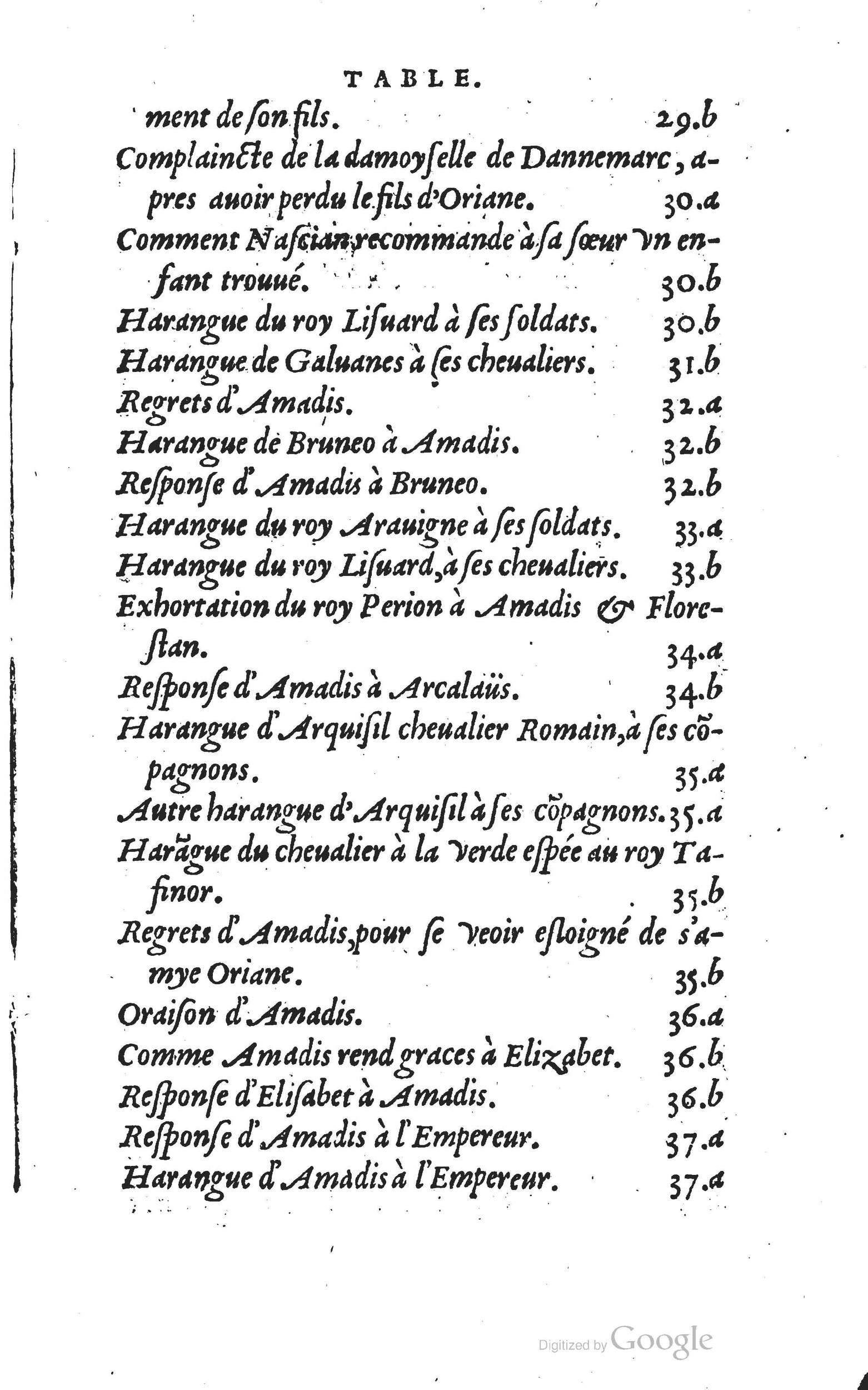1560 - Vincent Sertenas et Gilles Robinot - Trésor des Amadis - British Library