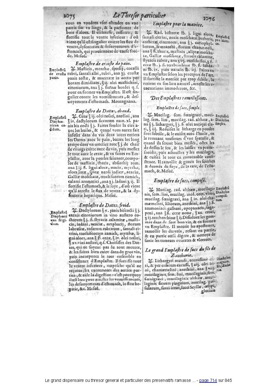 1609 - Étienne Gamonet - Grand dispensaire ou Trésor général et particulier des préservatifs - BIU Santé
