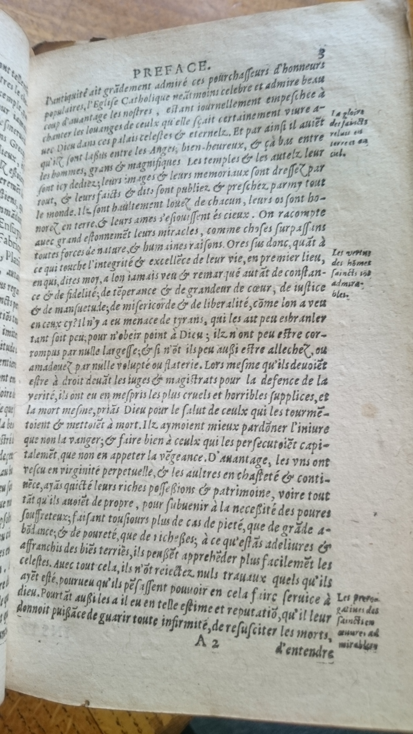 1599 - Balthazar Bellère - Trésor des faits et dits mémorables des hommes saints et illustres - Douai Quincy