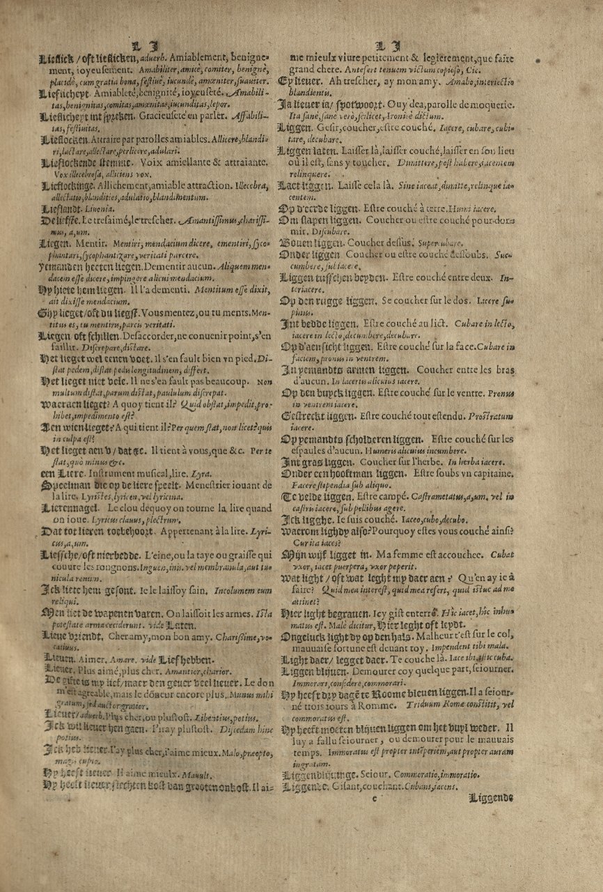 1573 - Christophe Plantin - Trésor du langage bas-allemand - Greifswald