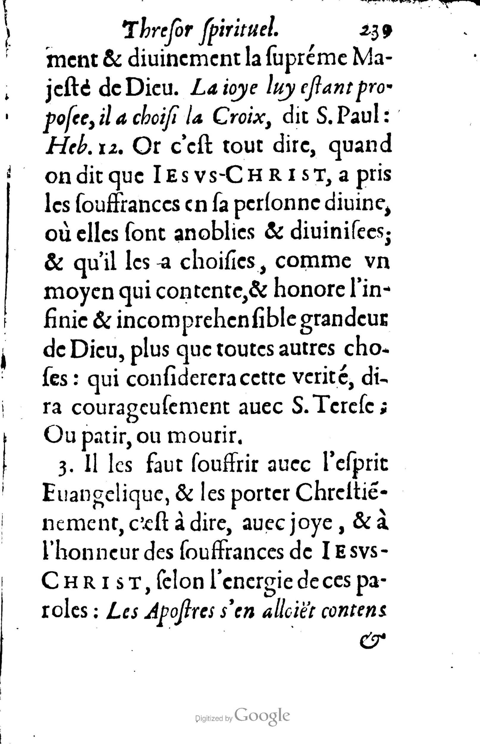 1633 - François Waudré - Trésor spirituel contenant les excellences du christianisme - BM Lyon