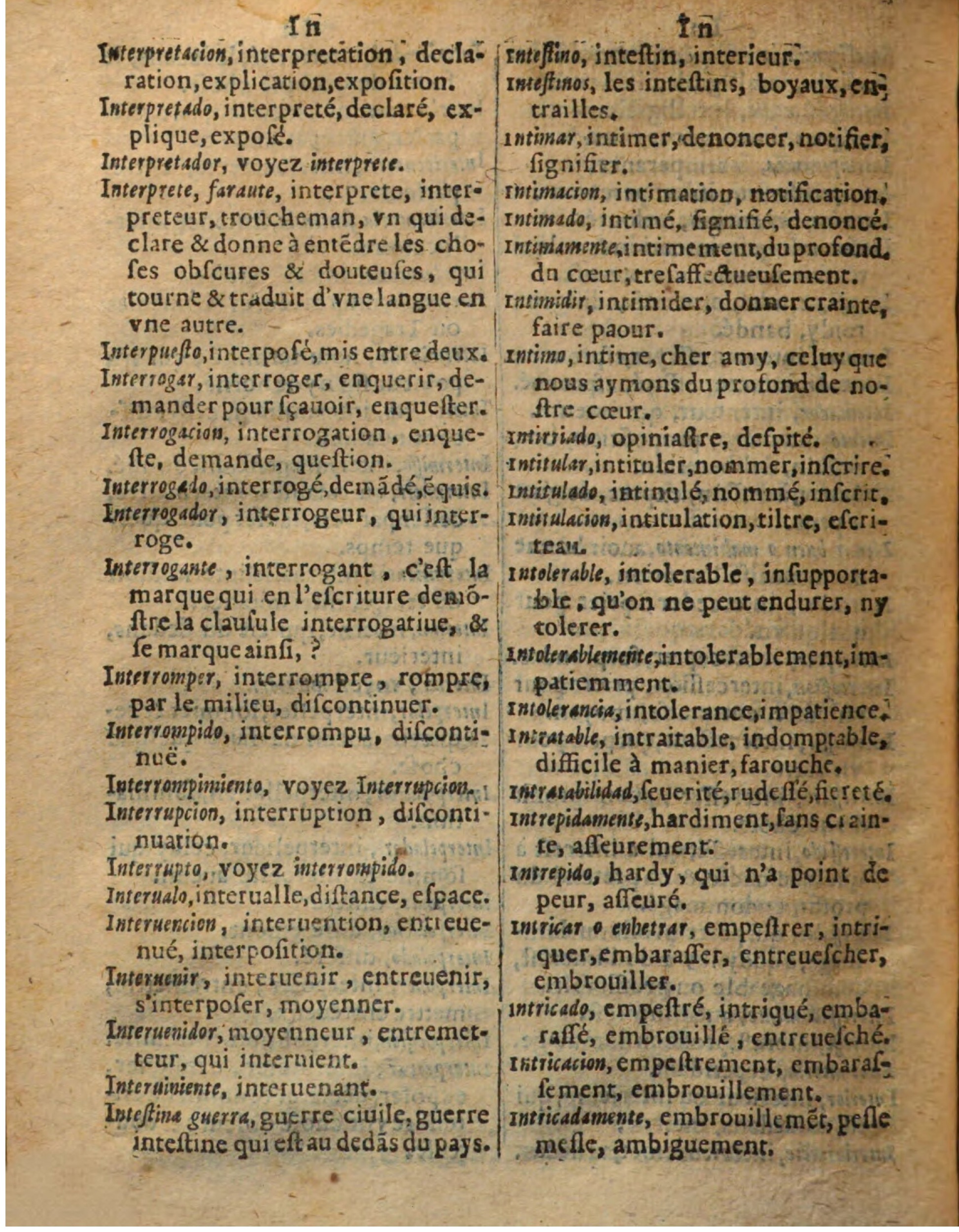 1625 - Hubert Antoine - Trésor des deux langues espagnole et française - Augsbourg