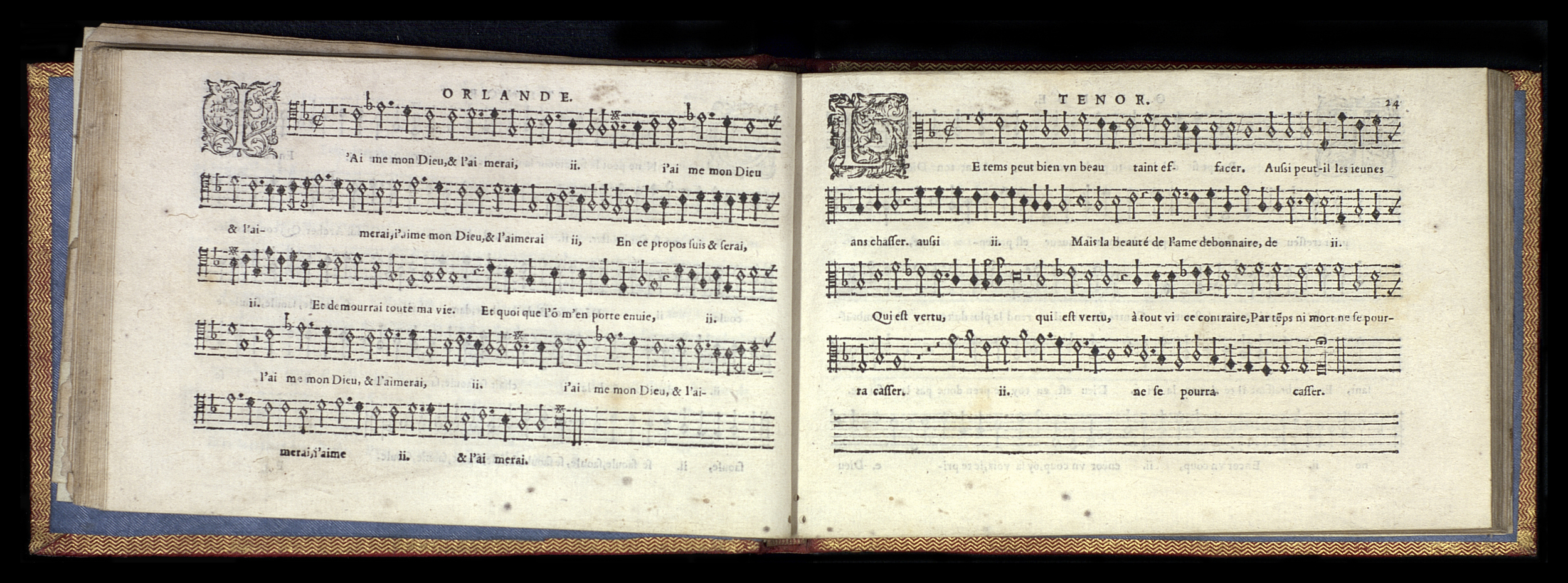 1582 - [Pierre de Saint-André] - Trésor de musique d’Orlande de Lassus Tenor - Mons