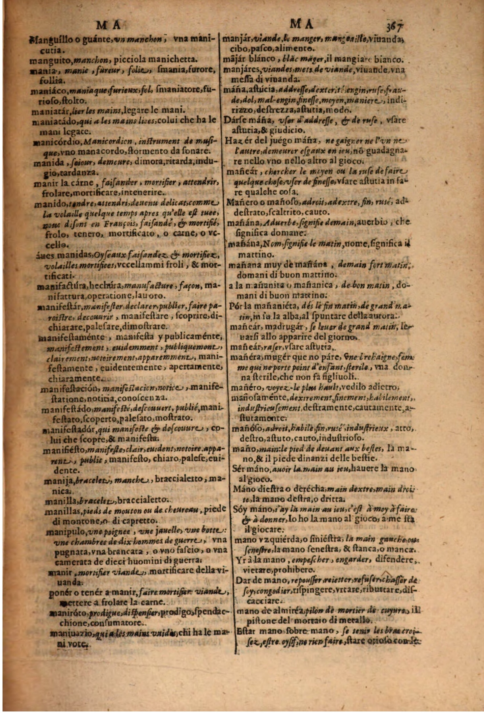 1606 - Samuel Crespin - Thresor des trois langues, francoise, italiene et espagnolle - BSB Munich