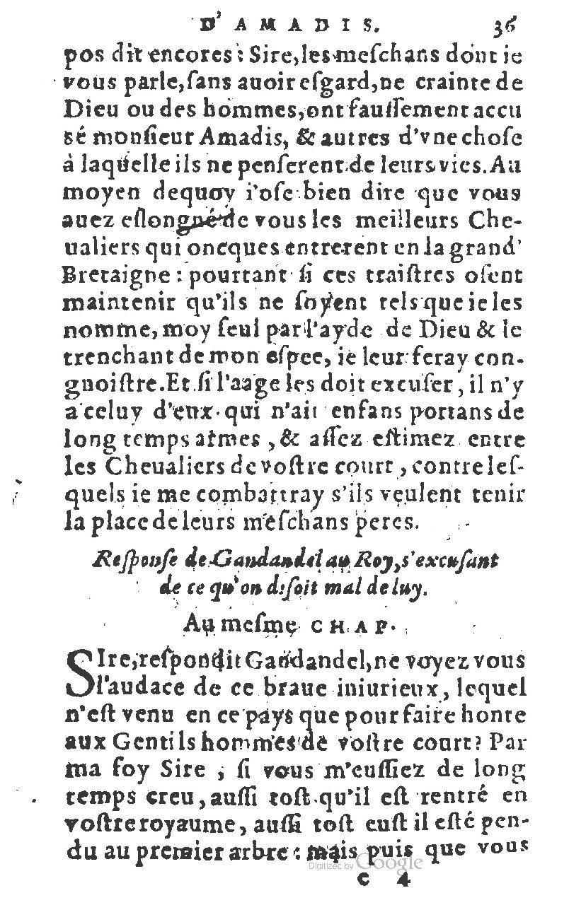 1582 - Jean Huguetan - Trésor des Amadis T. 1 - BM Lyon