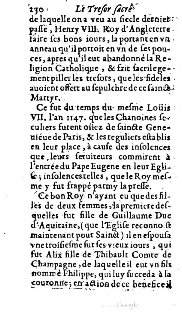 1646 - Jean Billaine - Trésor sacré ou inventaire des saintes reliques - BM Lyon 1646 - Jean Billaine - Trésor sacré ou inventaire des saintes reliques - BM Lyon