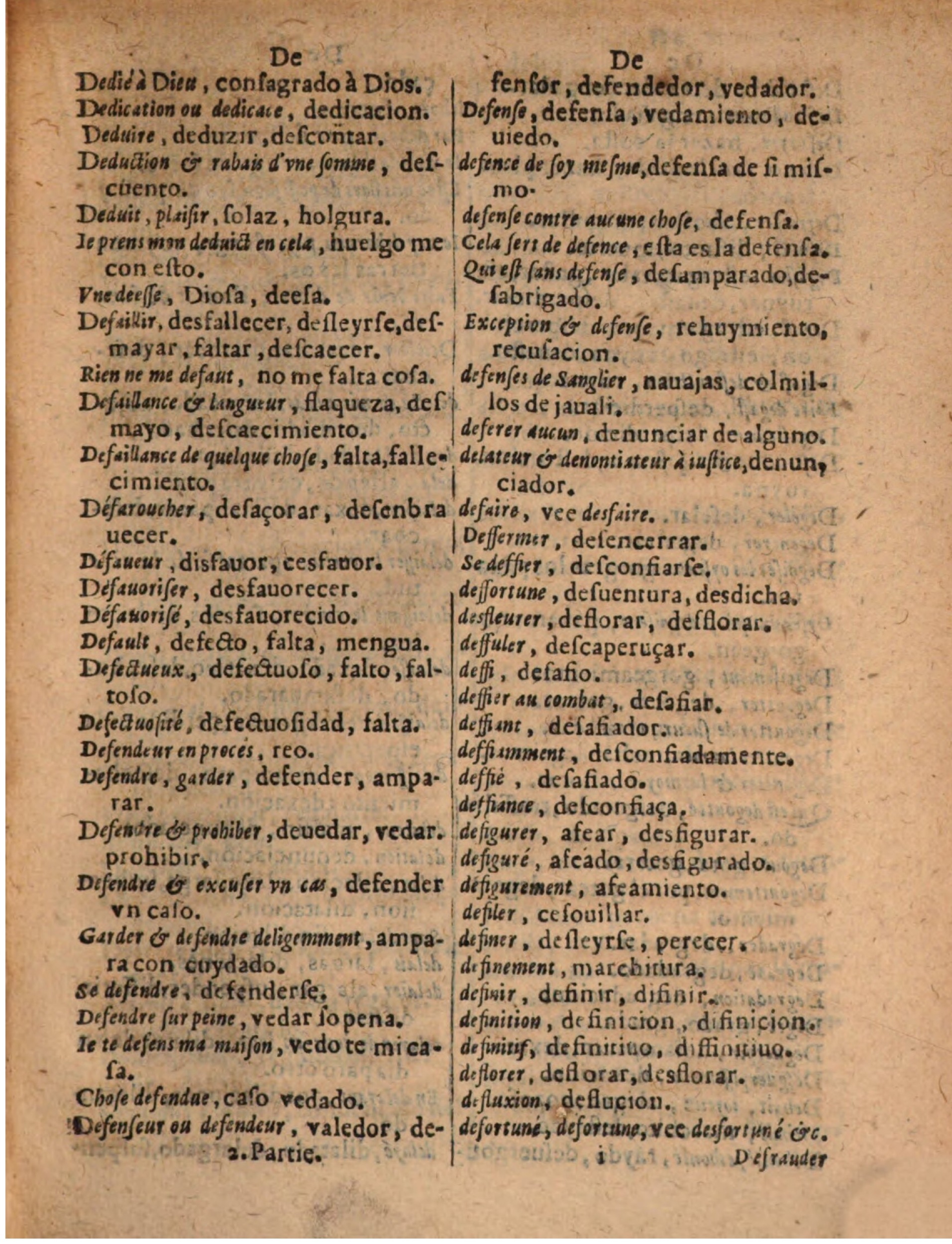 1624 - Hubert Antoine - Trésor des deux langues espagnole et française (Seconde partie) - BSB Munich