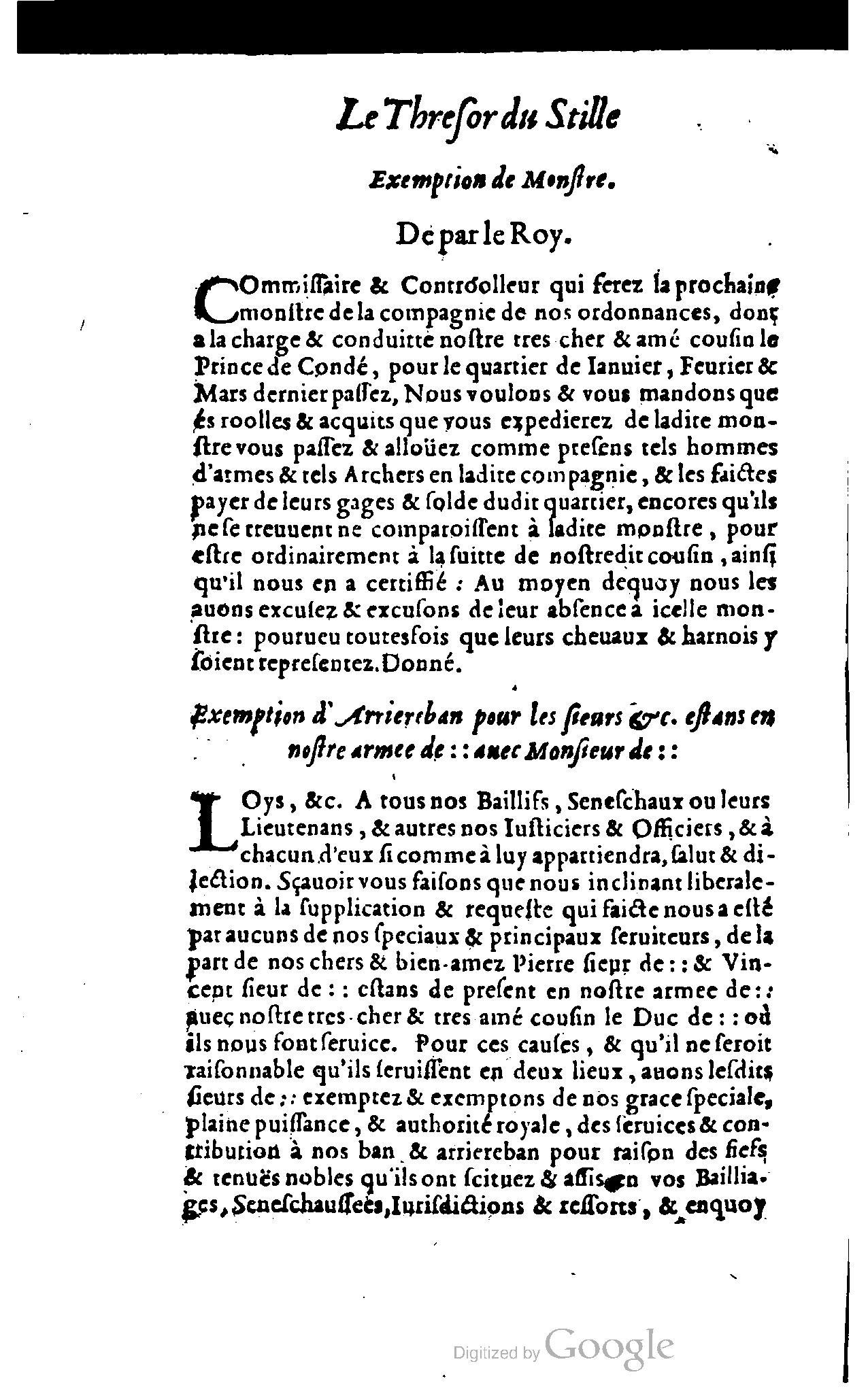 1614 - Jean Richer - Trésor du nouveau style et protocole de la chancellerie de France - BSB Munich