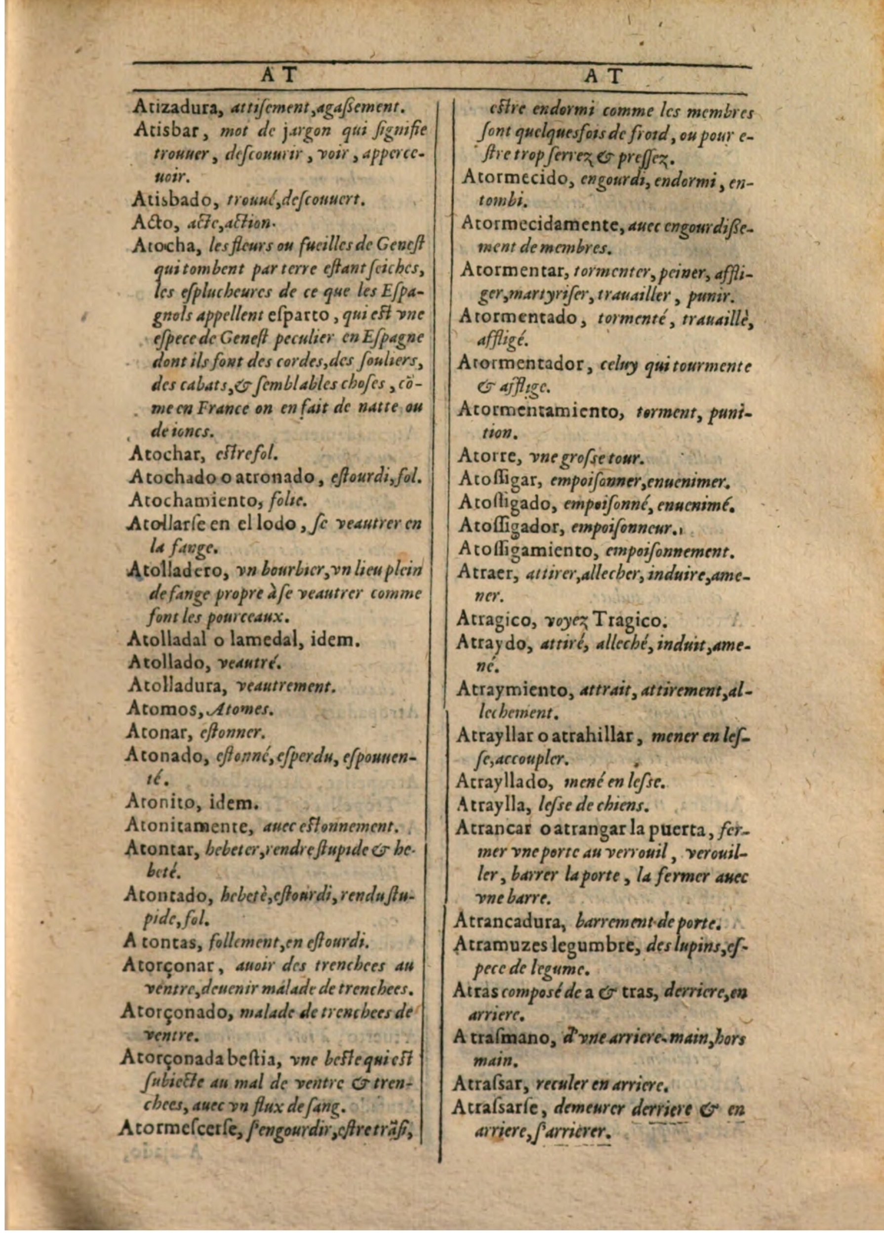 1607 - Marc Orry - Trésor des deux langues espagnole et française (Première partie) - BSB Munich 1607 - Marc Orry - Trésor des deux langues espagnole et française (Première partie) - BSB Munich