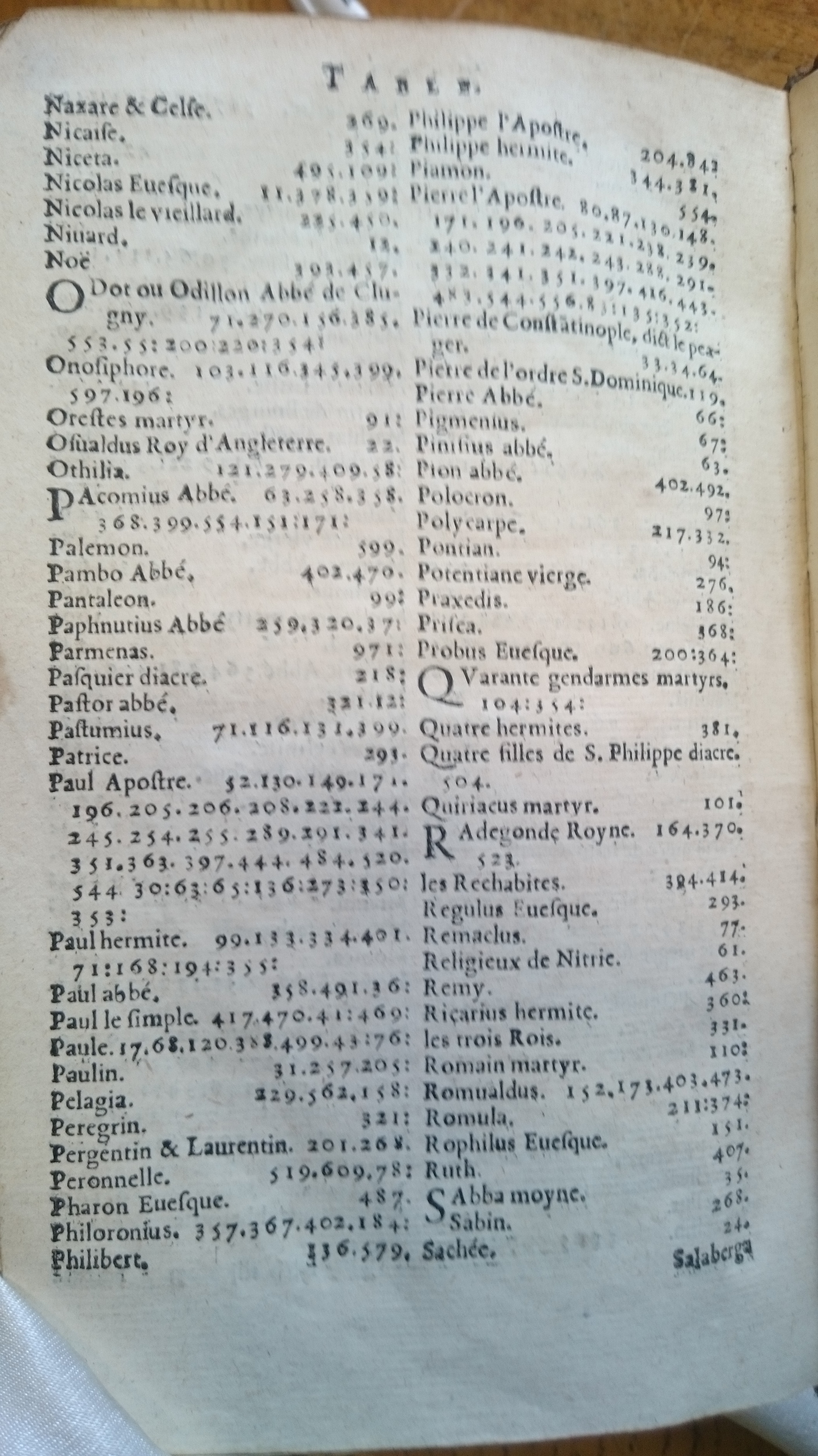 1585 - Jean Bogard - Trésor des faits et dits mémorables des hommes saints et illustres - Douai Quincy