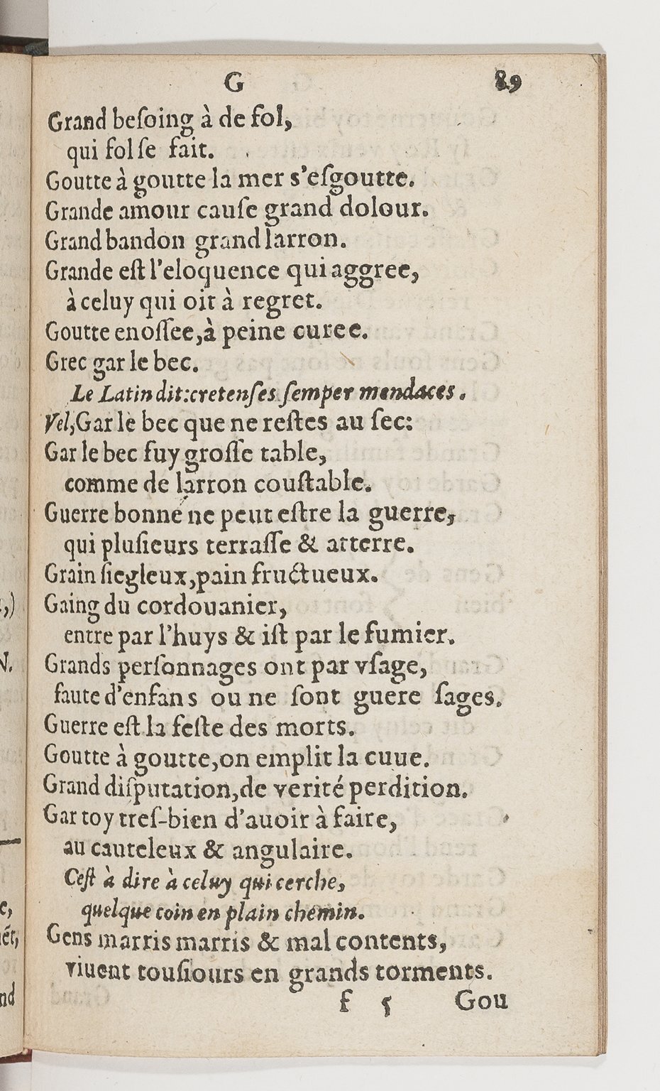 1577 - Jean d’Ogerolles - Trésor de sentences dorées - BnF Arsenal