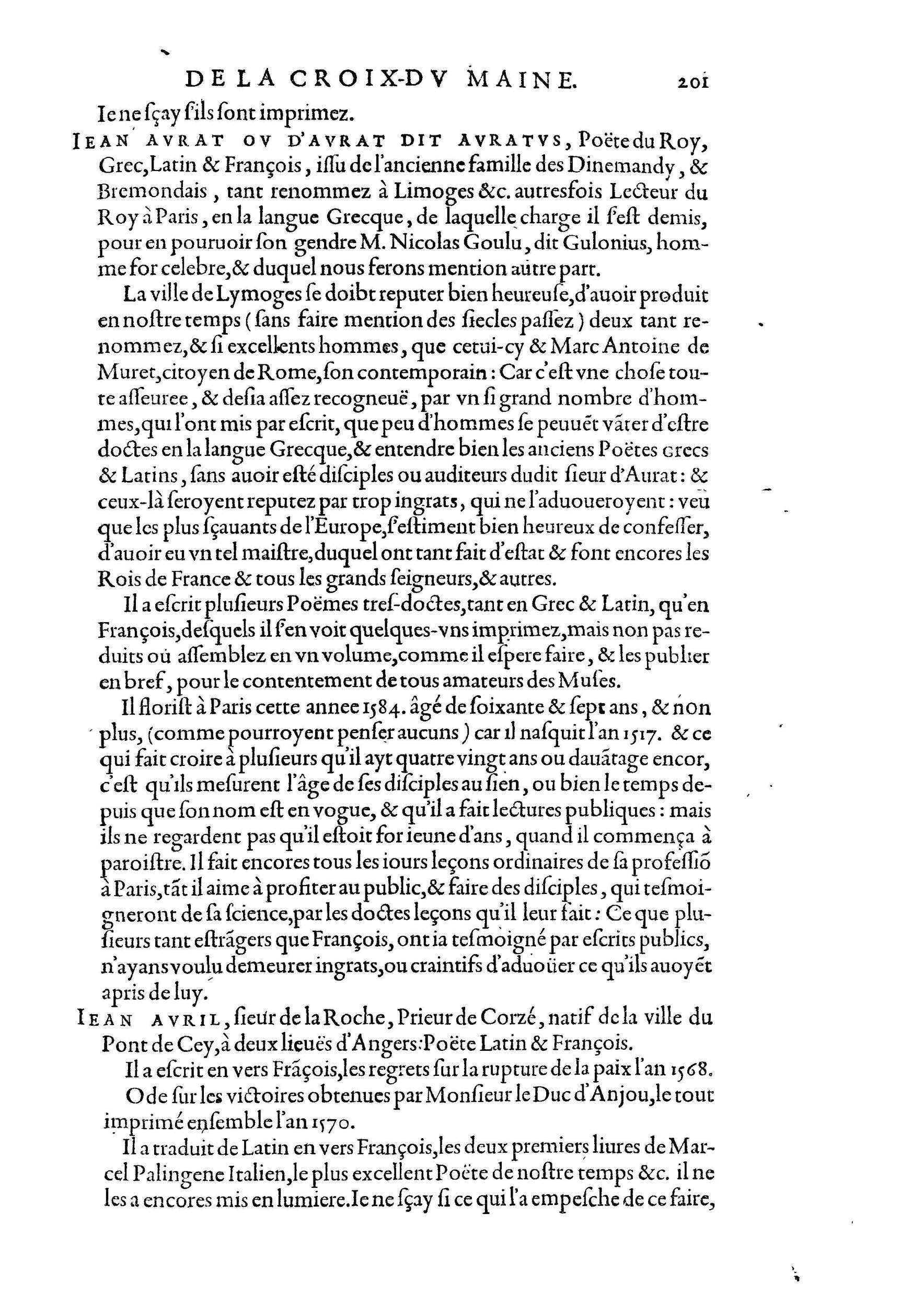 1584 - Abel L&#039;Angelier - Bibliothèques françaises - BnF