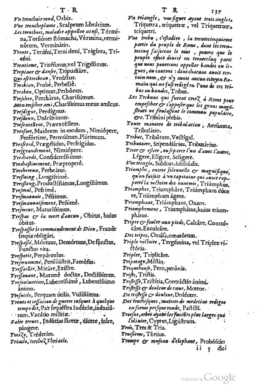 1558 - Guillaume Rouillé - Trésor des mots et traits français - BSB Munich